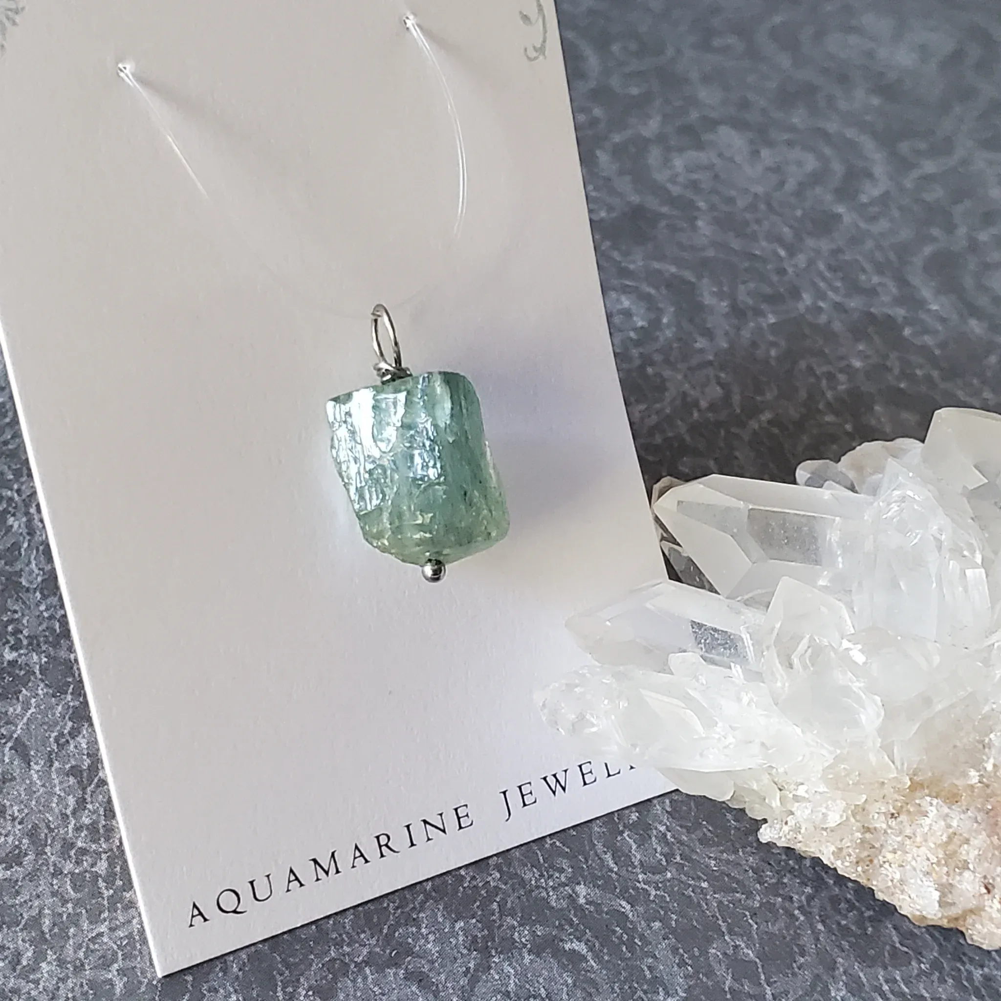 22mm x 13mm x 11mm Aquamarine Pendant
