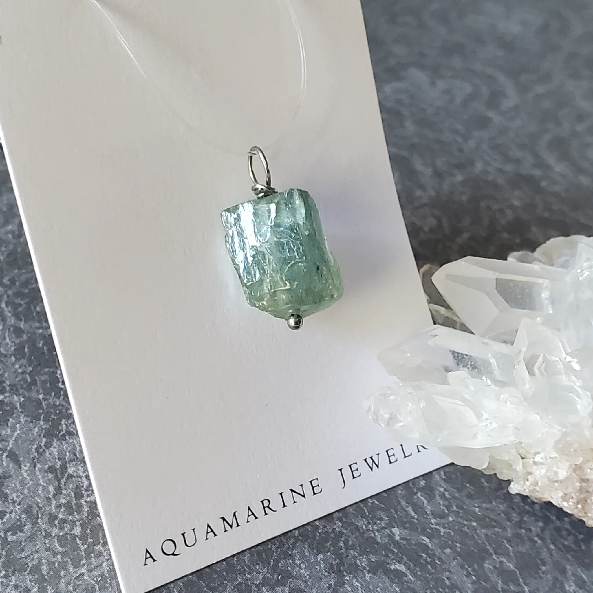 22mm x 13mm x 11mm Aquamarine Pendant (photo 4 of 10)