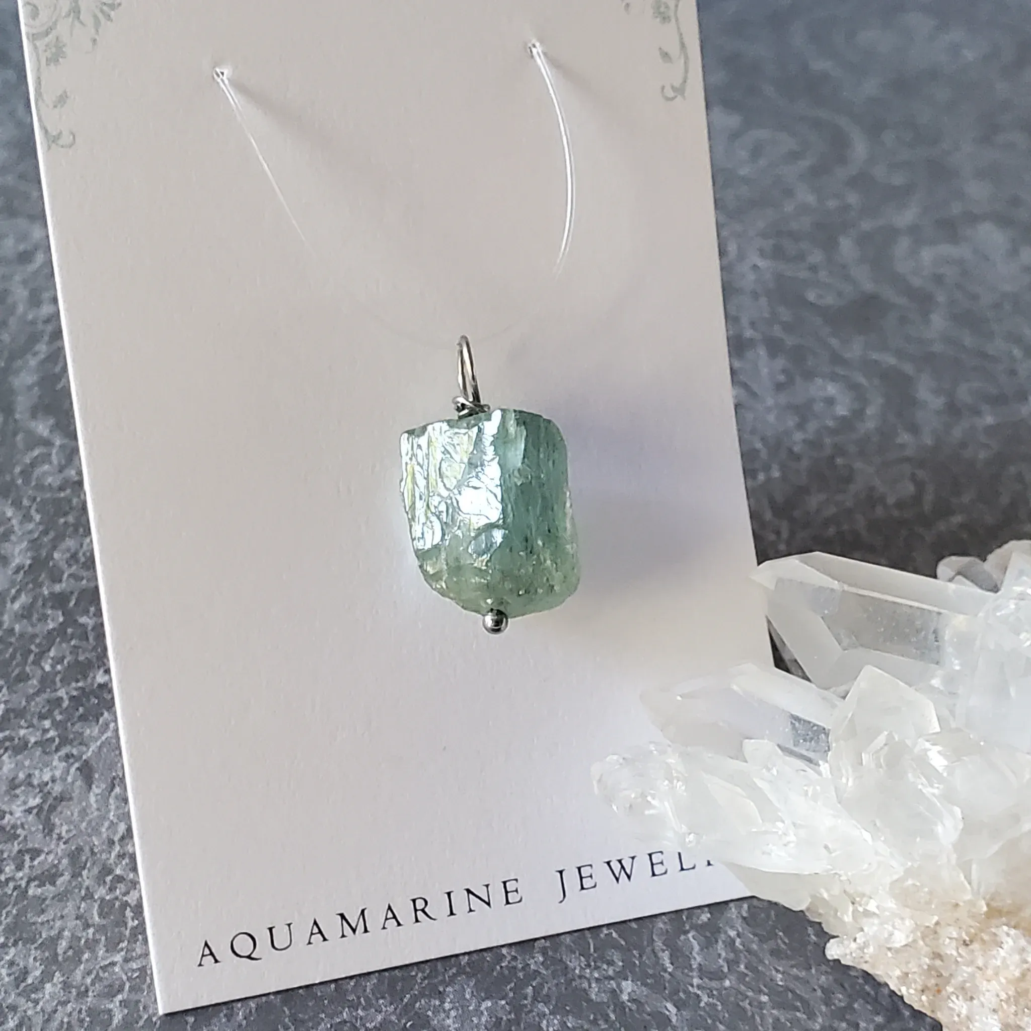 22mm x 13mm x 11mm Aquamarine Pendant (photo 2 of 10)