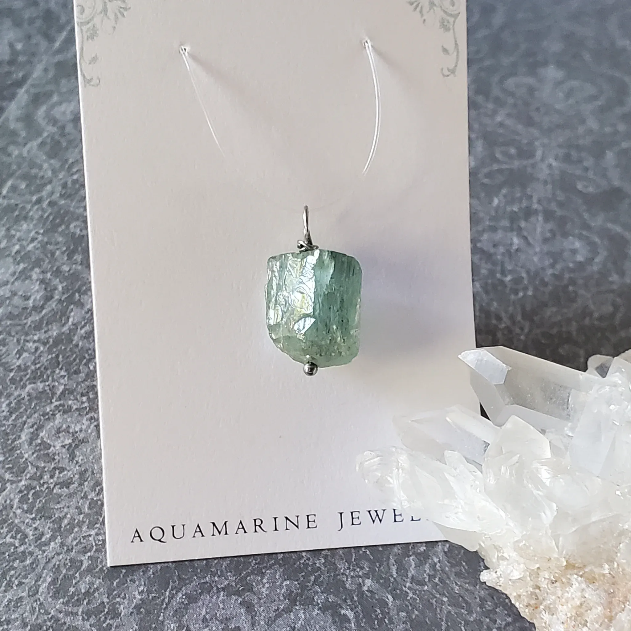 22mm x 13mm x 11mm Aquamarine Pendant (photo 3 of 10)