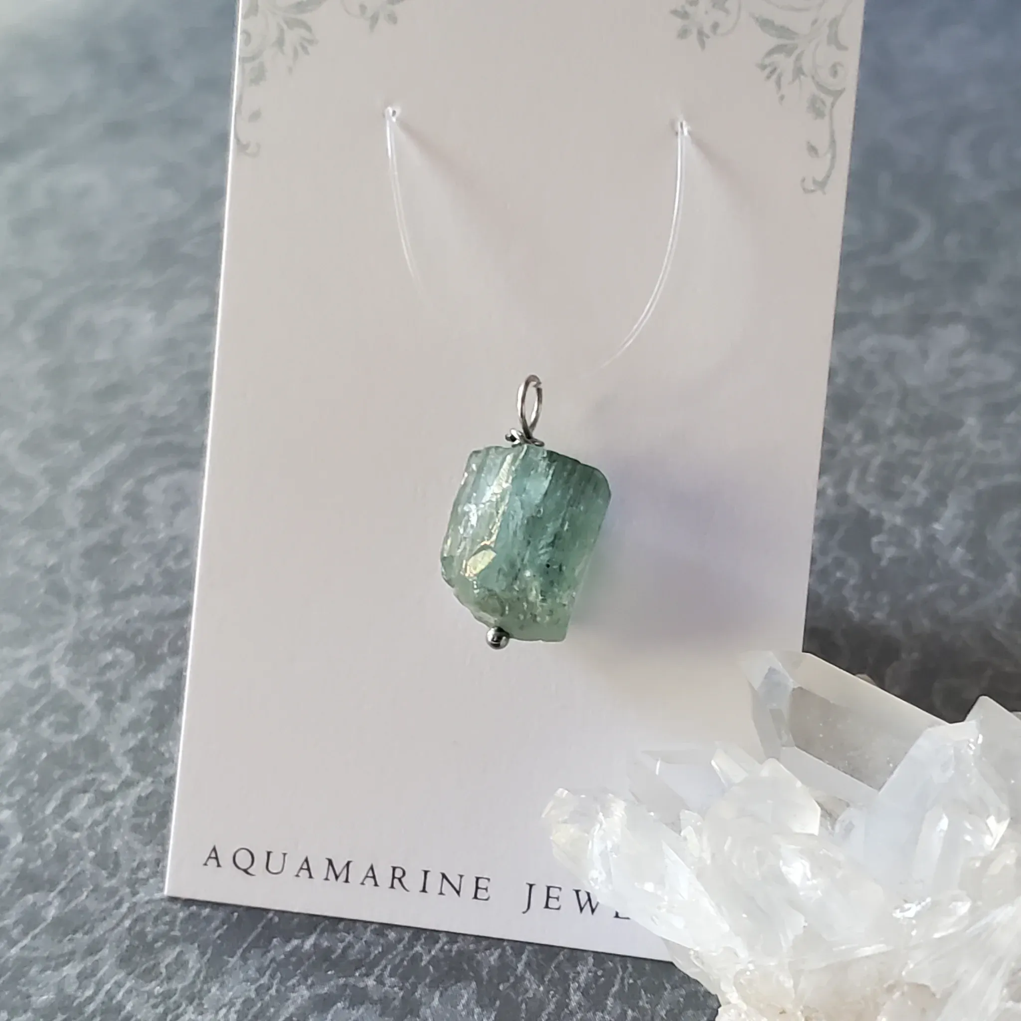 22mm x 13mm x 11mm Aquamarine Pendant (photo 5 of 10)