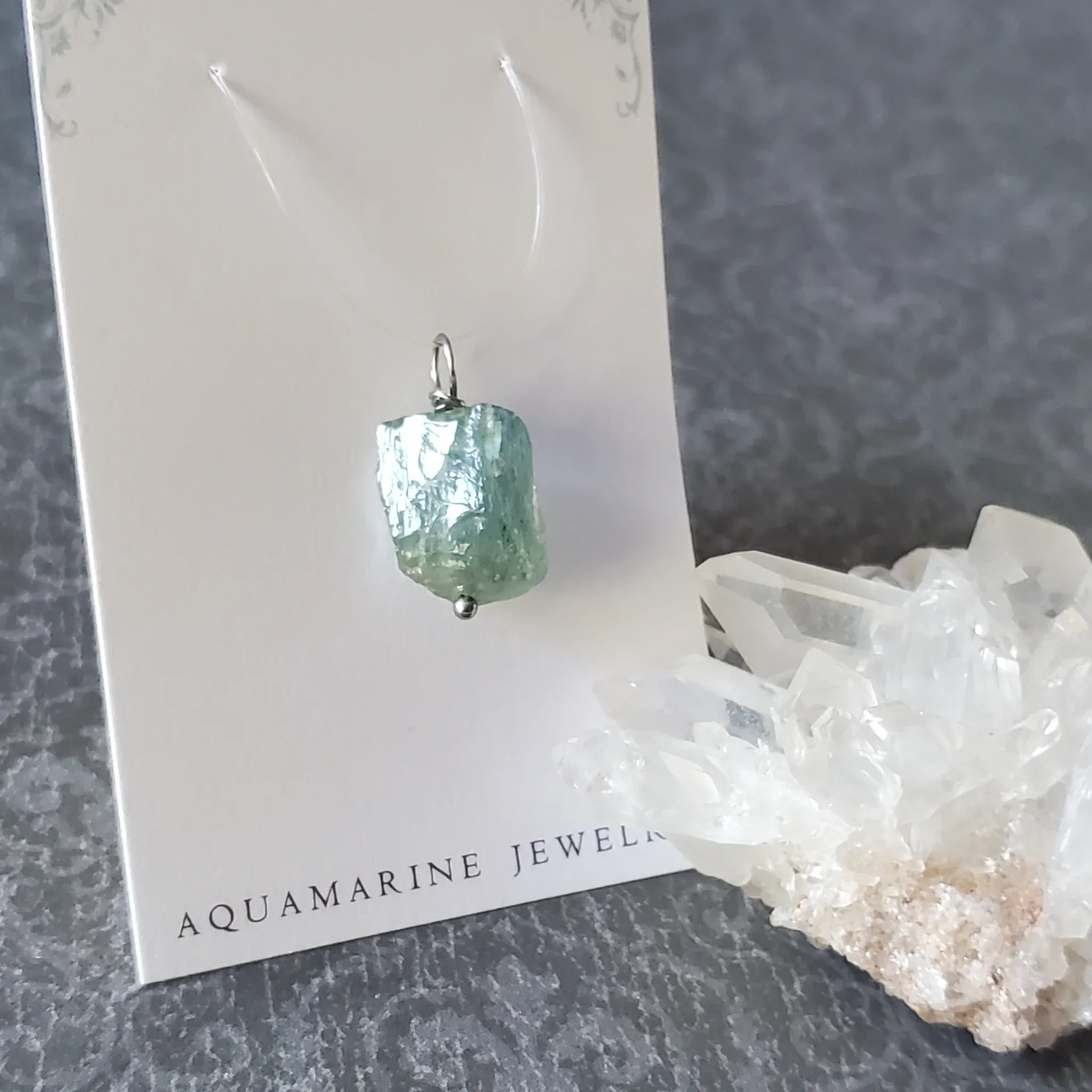 22mm x 13mm x 11mm Aquamarine Pendant (photo 6 of 10)