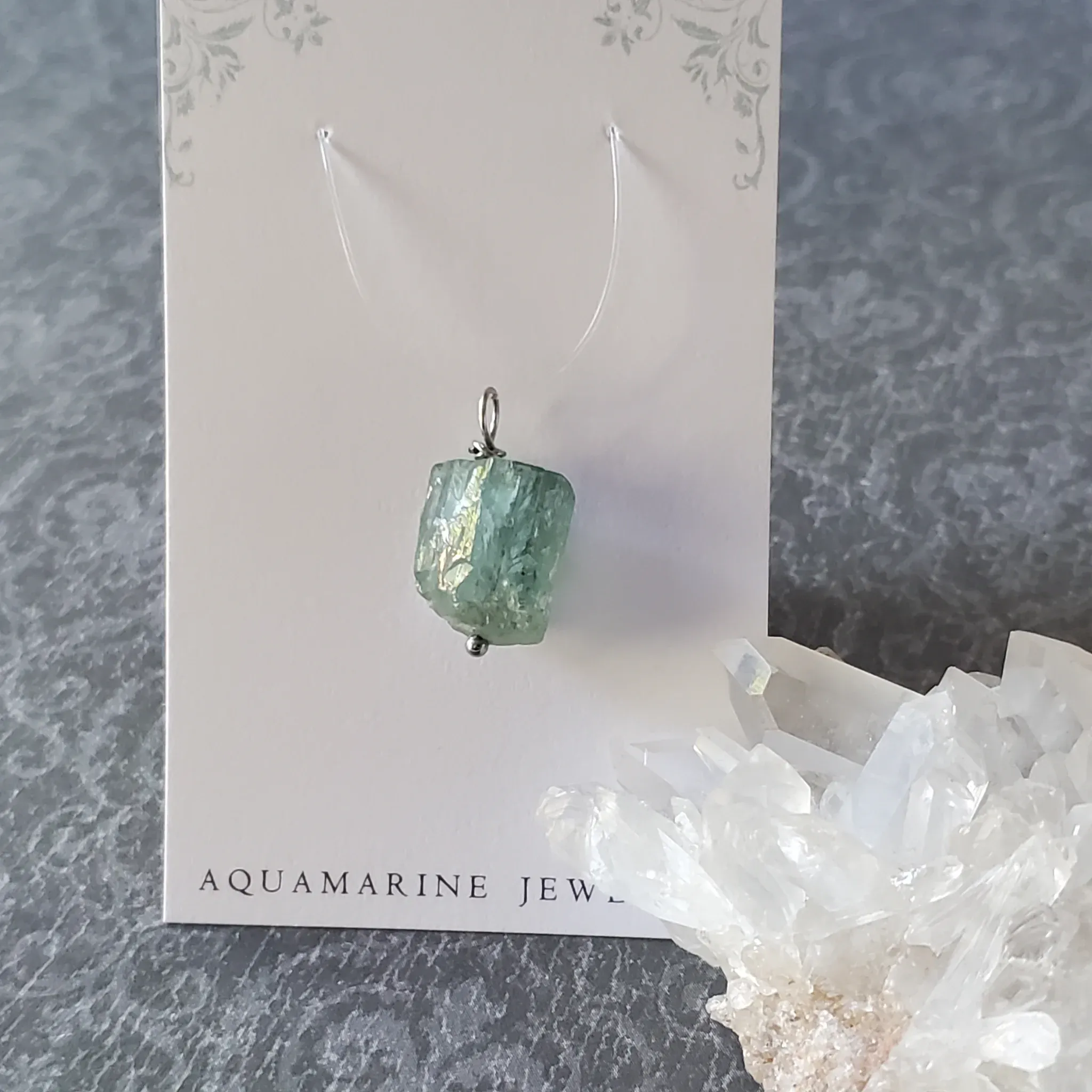 22mm x 13mm x 11mm Aquamarine Pendant (photo 7 of 10)