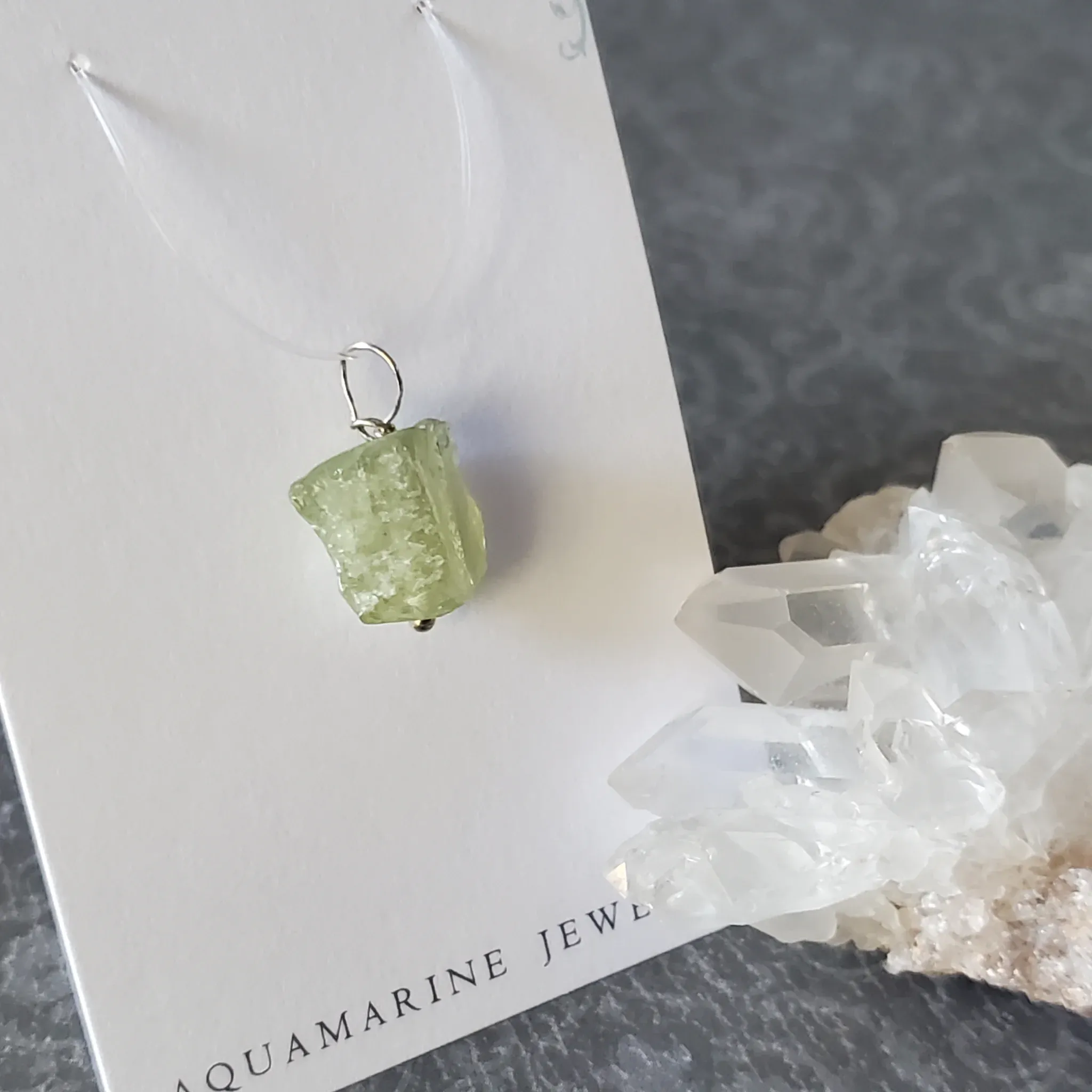 20mm x 13mm x 8mm Aquamarine Pendant