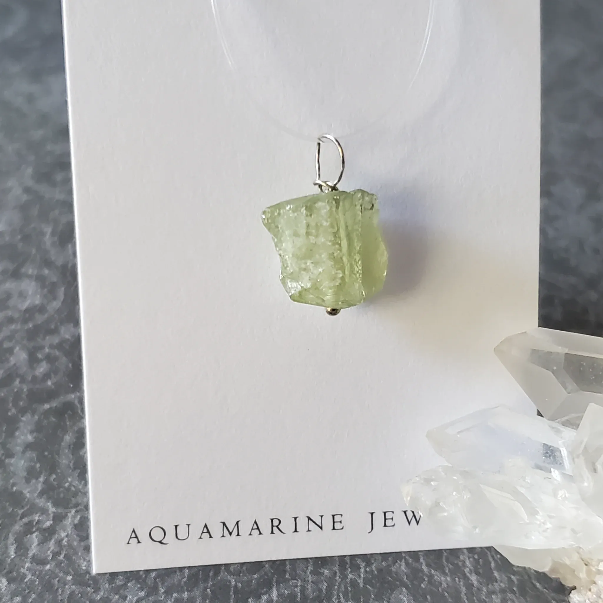 20mm x 13mm x 8mm Aquamarine Pendant (photo 5 of 10)