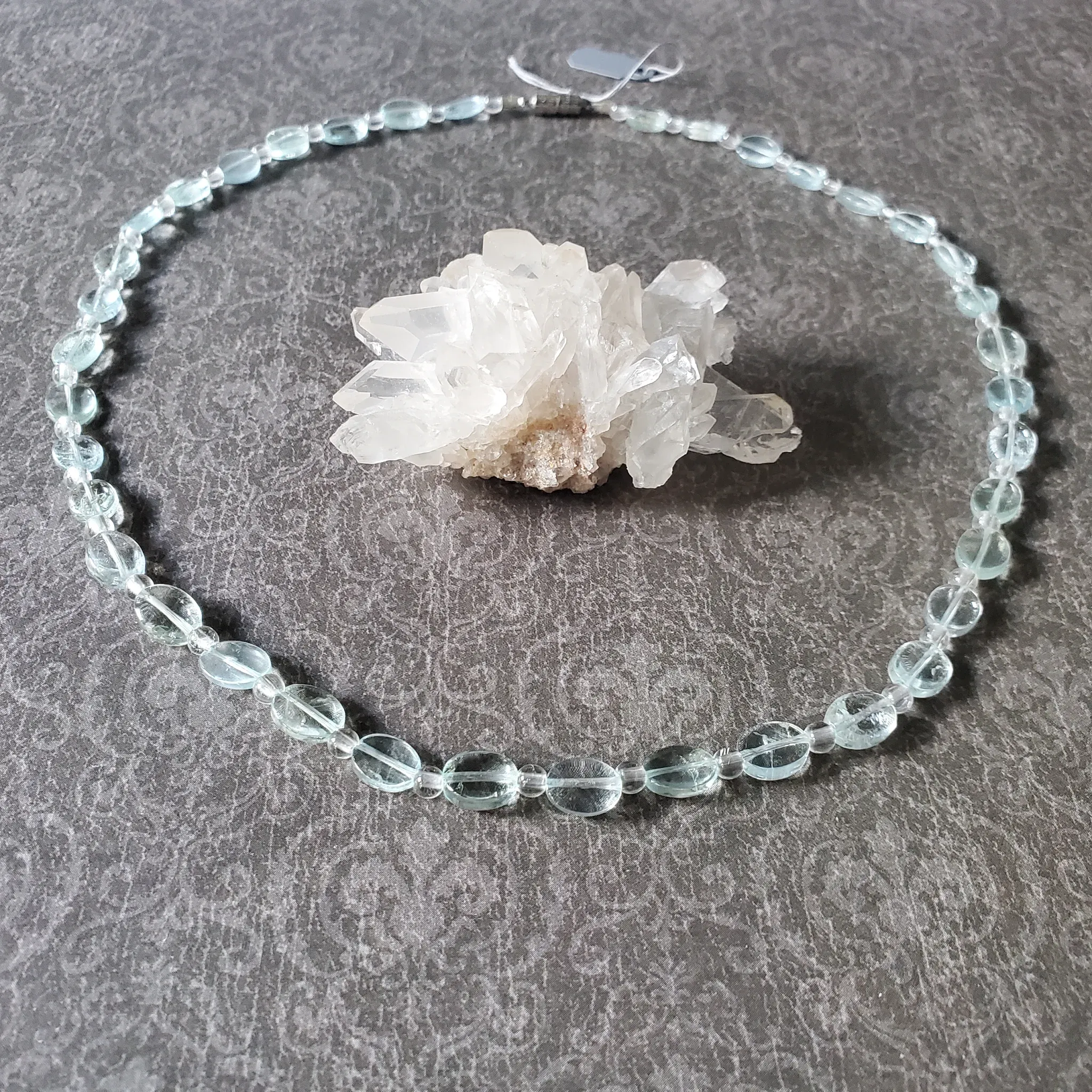 Aquamarine, Clear Quartz necklace / 3 in 1 bracelet design (photo 2 of 11)
