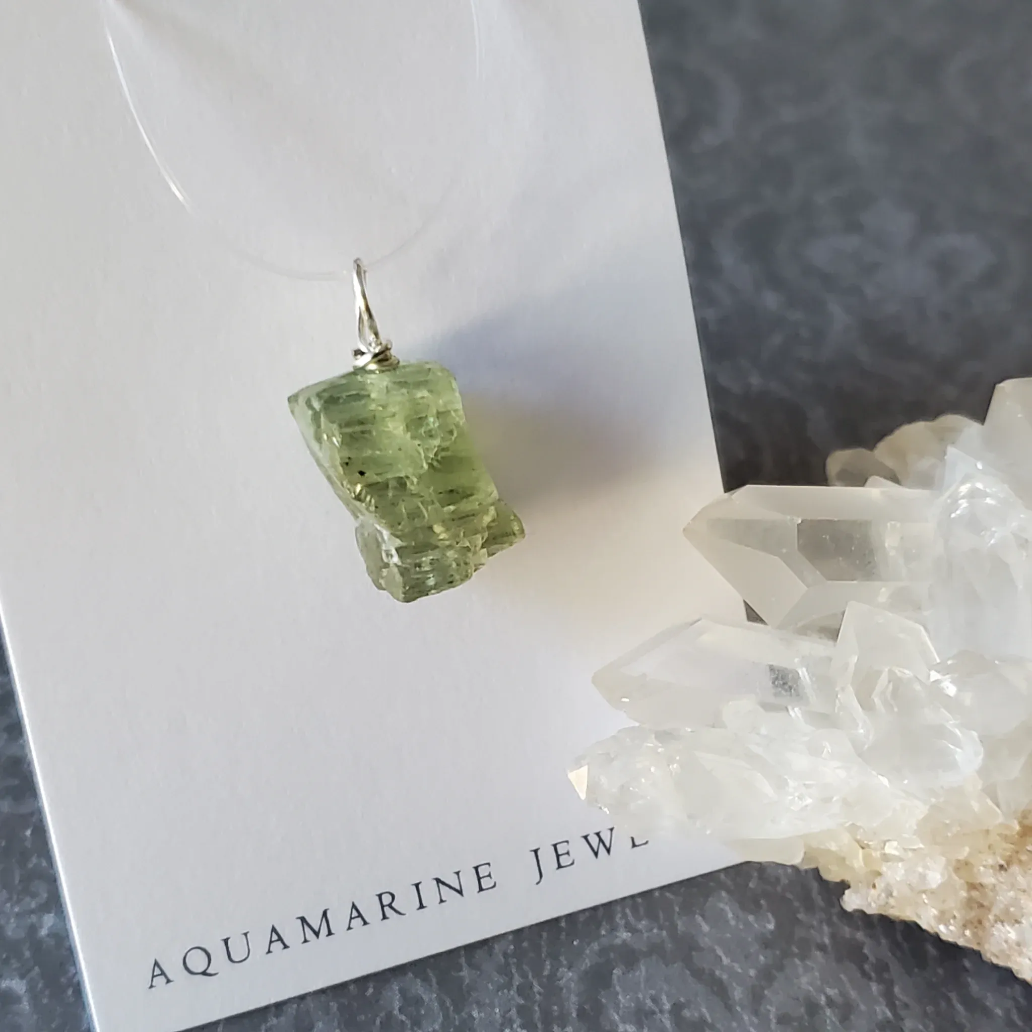22mm x 10mm x 10mm Aquamarine Pendant