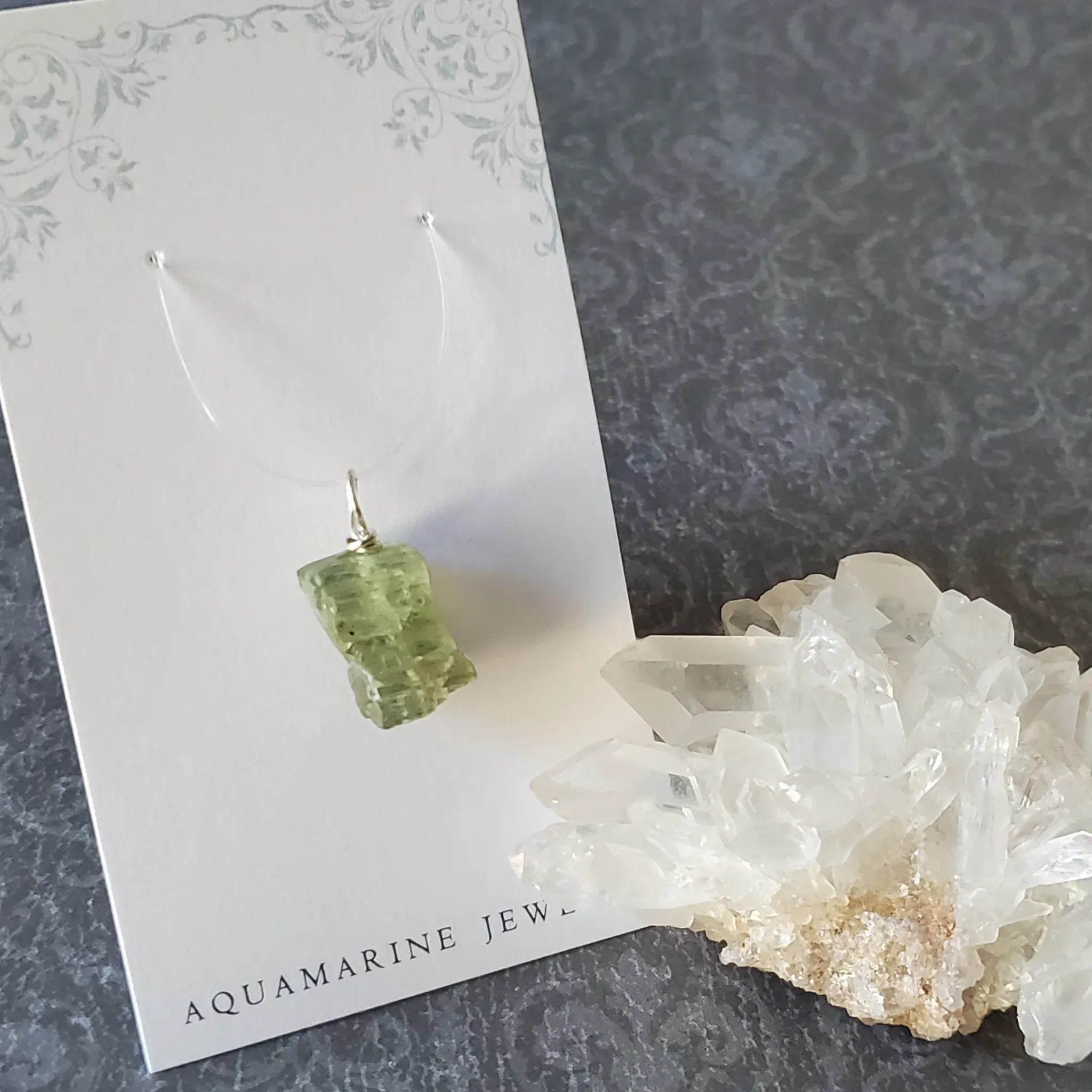 22mm x 10mm x 10mm Aquamarine Pendant (photo 9 of 9)
