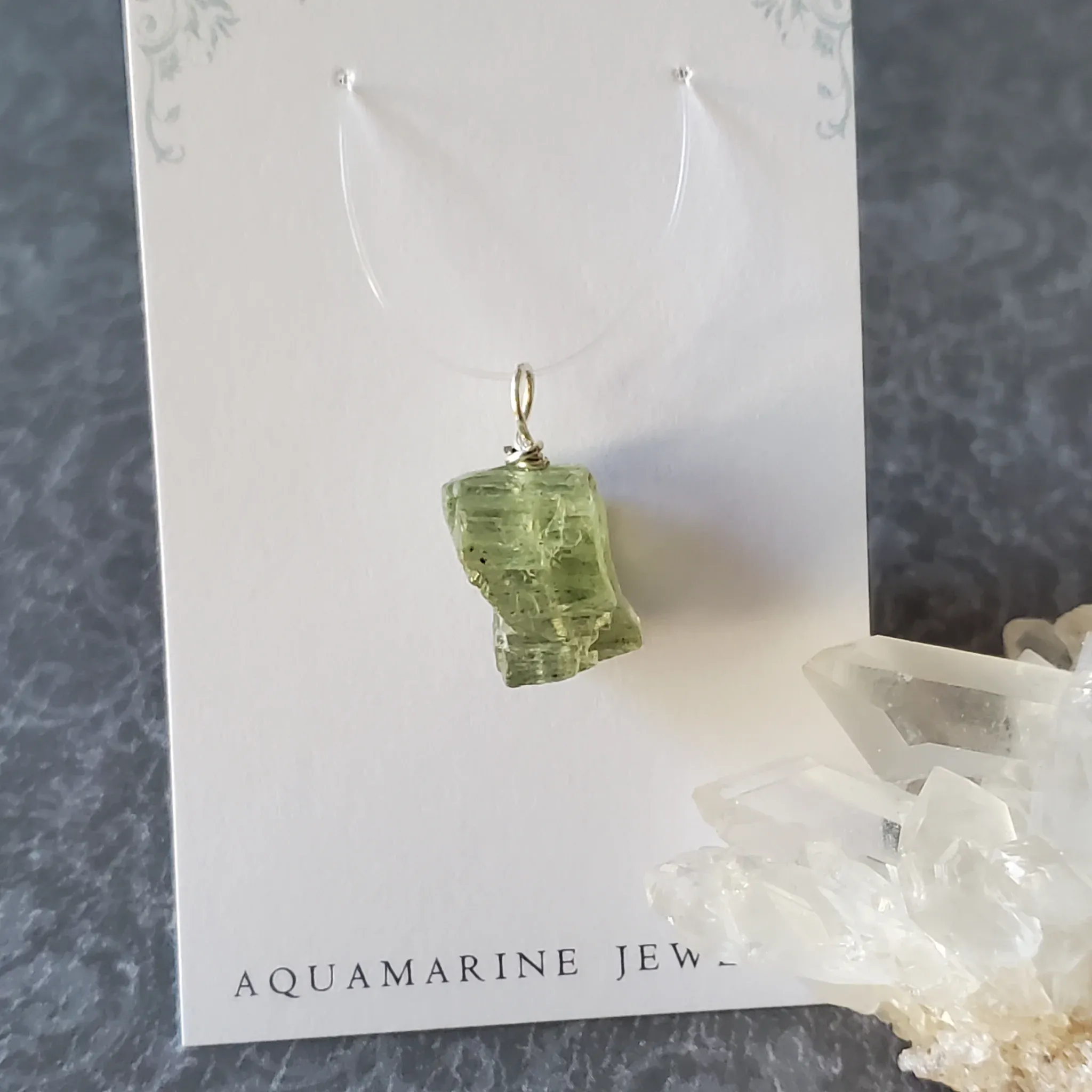 22mm x 10mm x 10mm Aquamarine Pendant (photo 2 of 9)