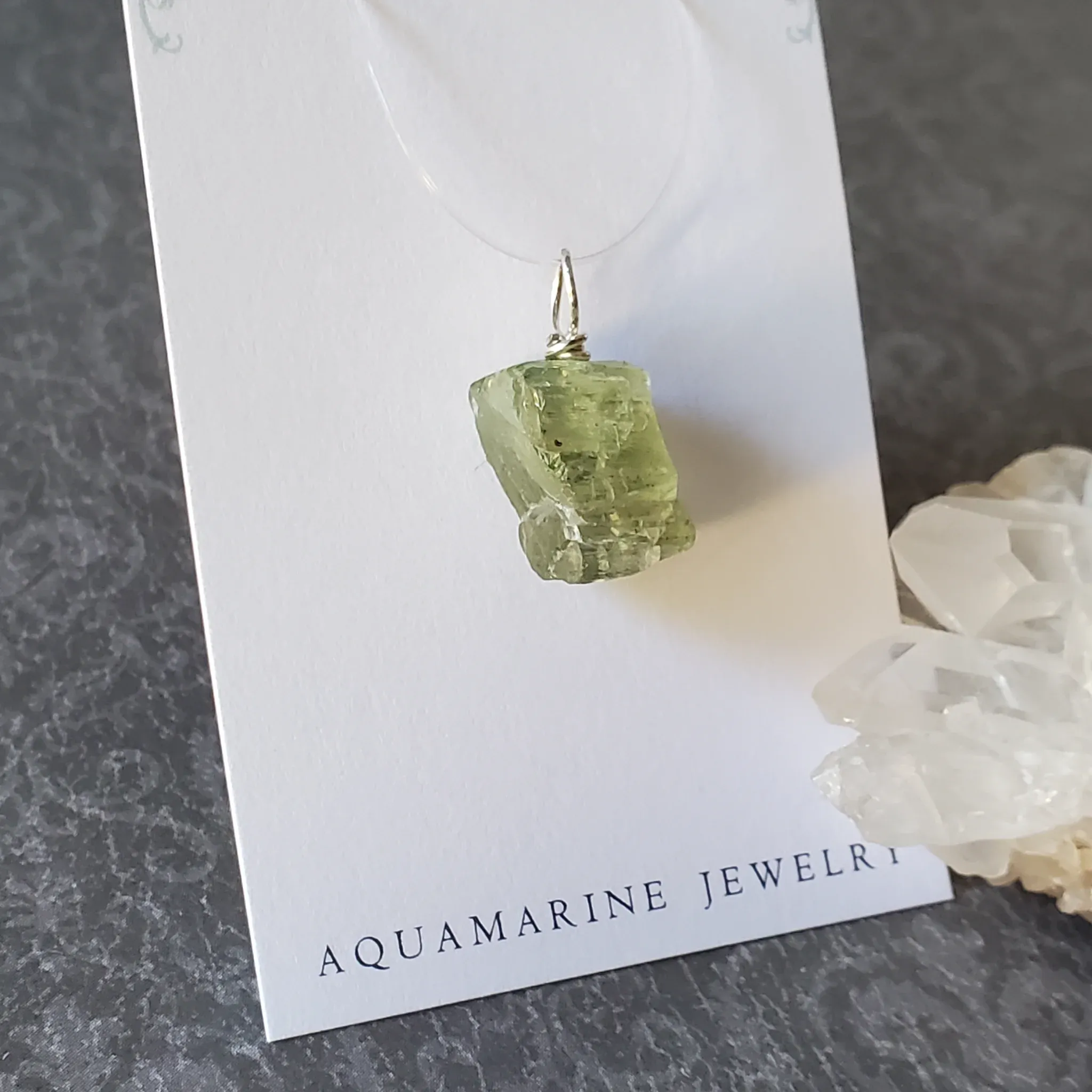 22mm x 10mm x 10mm Aquamarine Pendant (photo 5 of 9)