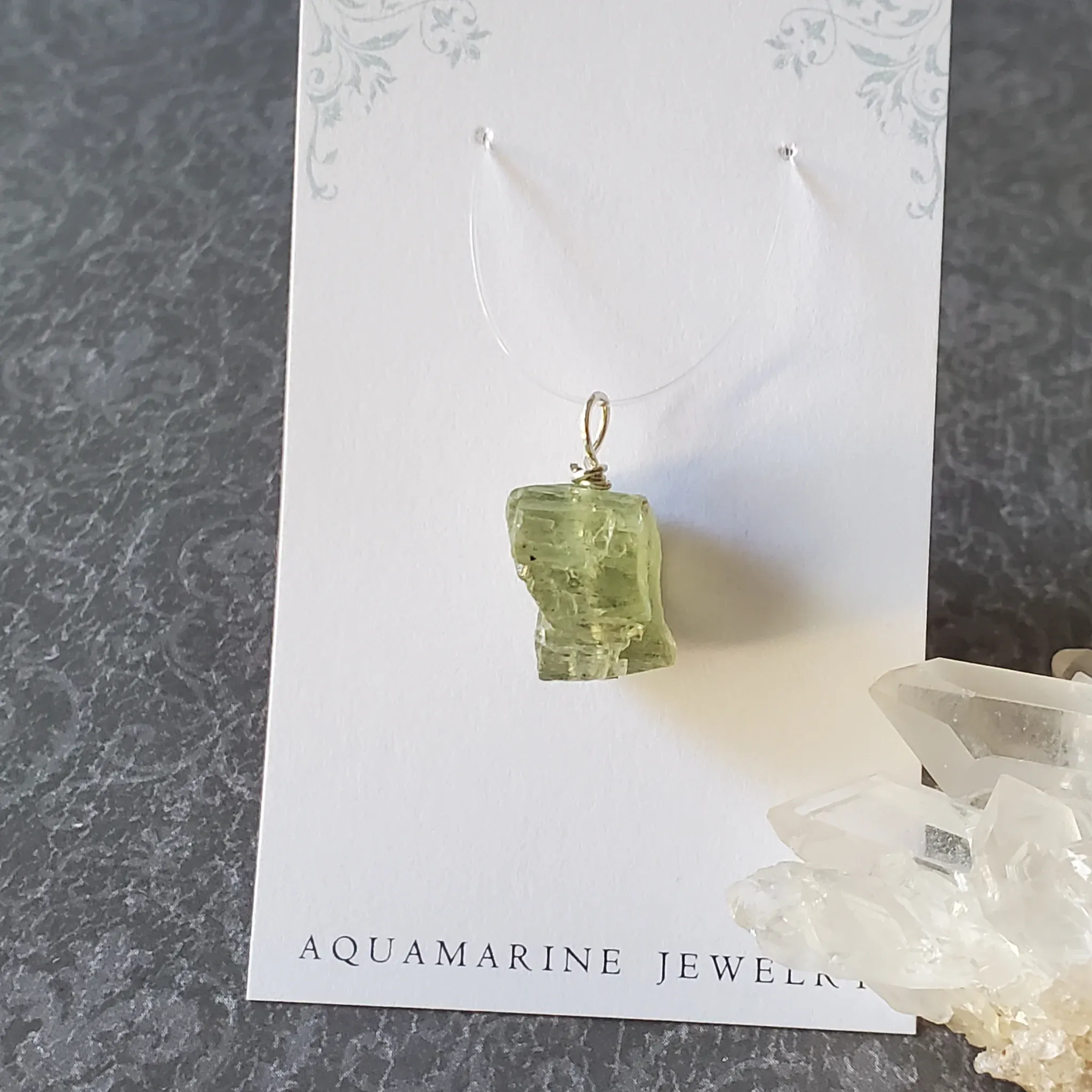 22mm x 10mm x 10mm Aquamarine Pendant (photo 7 of 9)