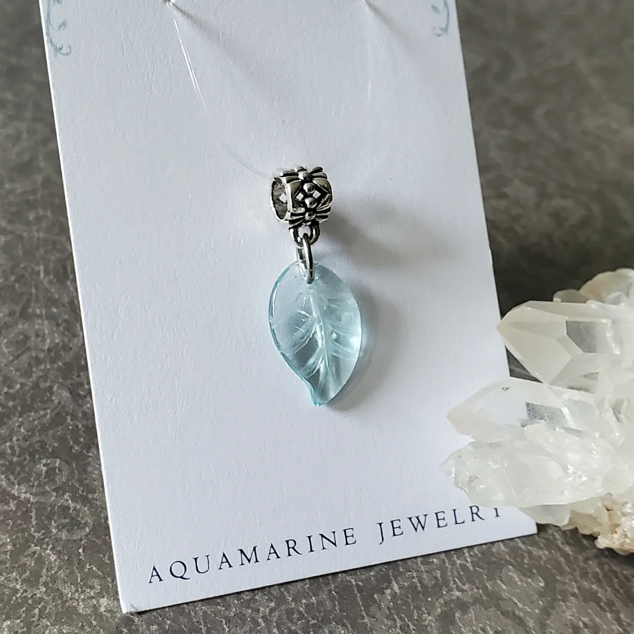 26mm x 11mm x 3mm Aquamarine Pendant (photo 10 of 10)