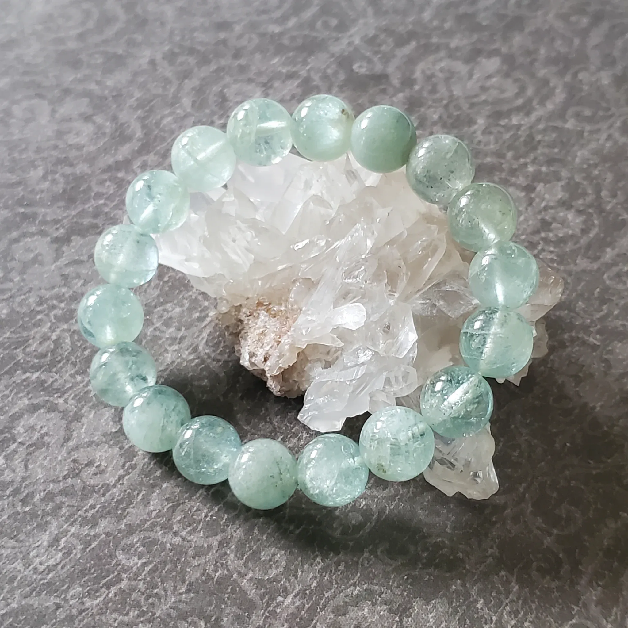10mm Aquamarine Gemstone Bracelet (photo 3 of 10)