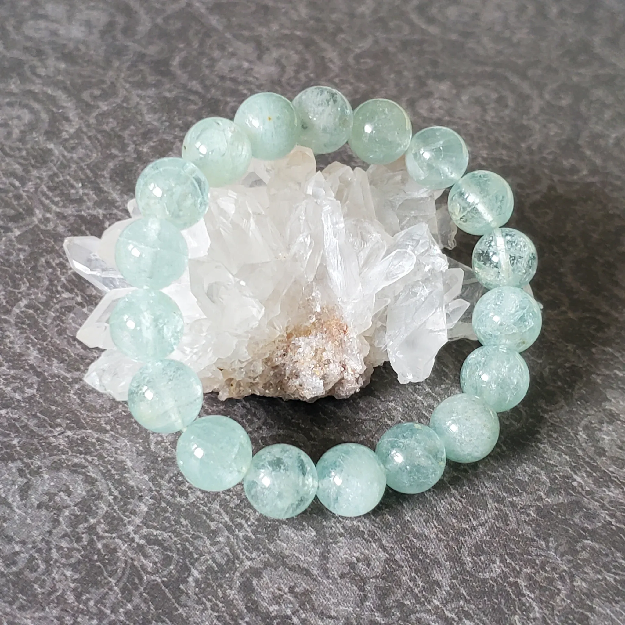 10mm Aquamarine Gemstone Bracelet (photo 5 of 10)