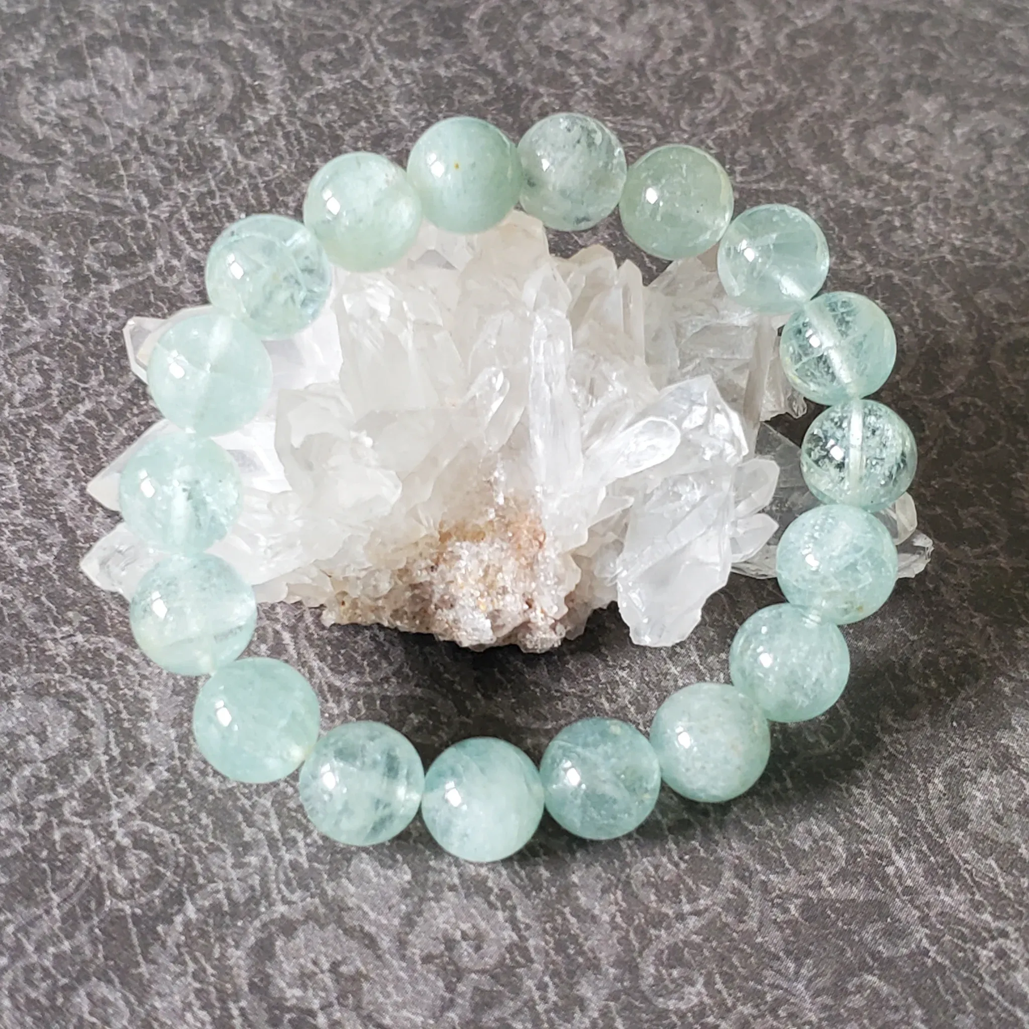 10mm Aquamarine Gemstone Bracelet (photo 6 of 10)