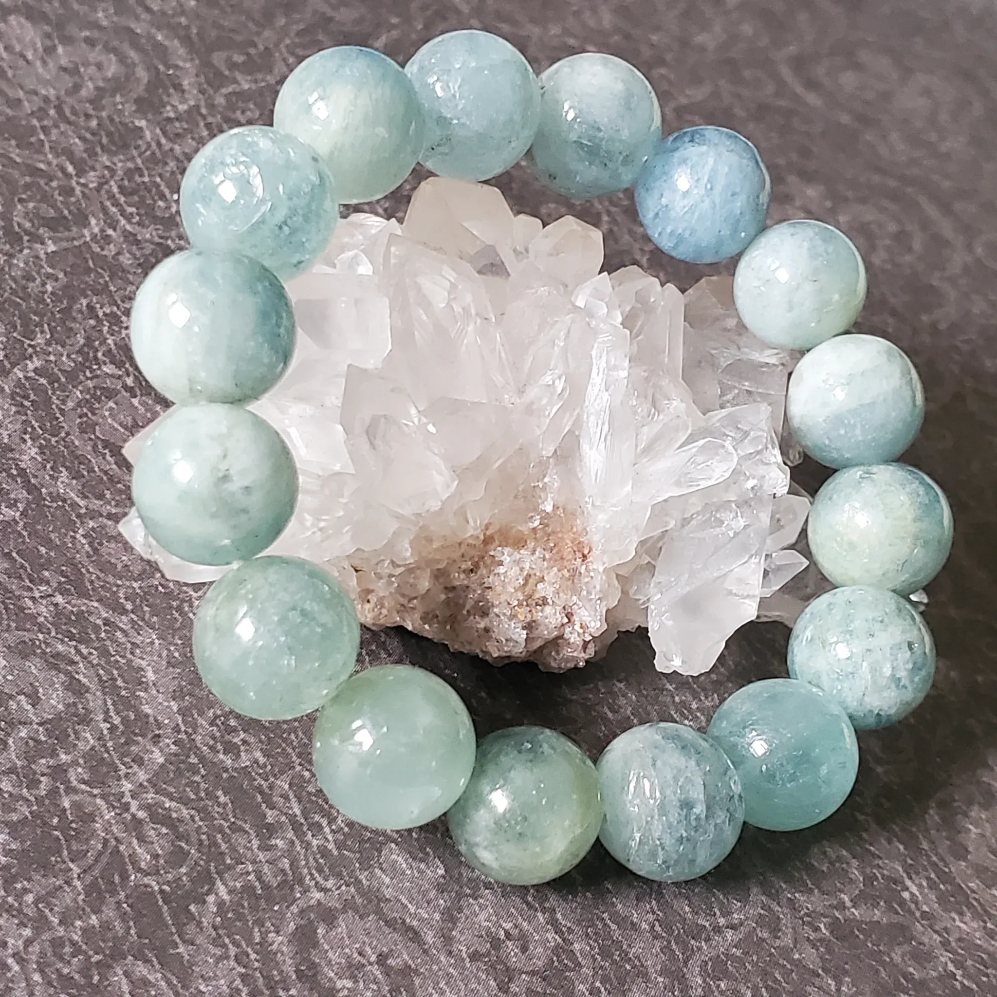 12mm Aquamarine Gemstone Bracelet (photo 8 of 9)