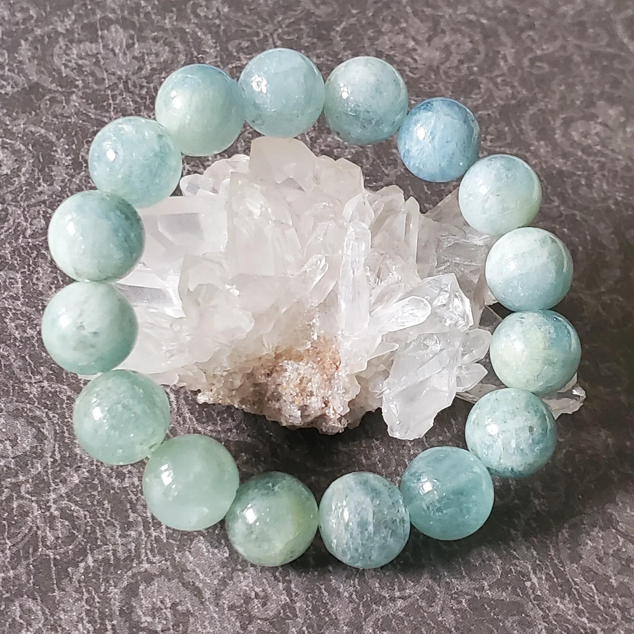 12mm Aquamarine Gemstone Bracelet (photo 7 of 9)