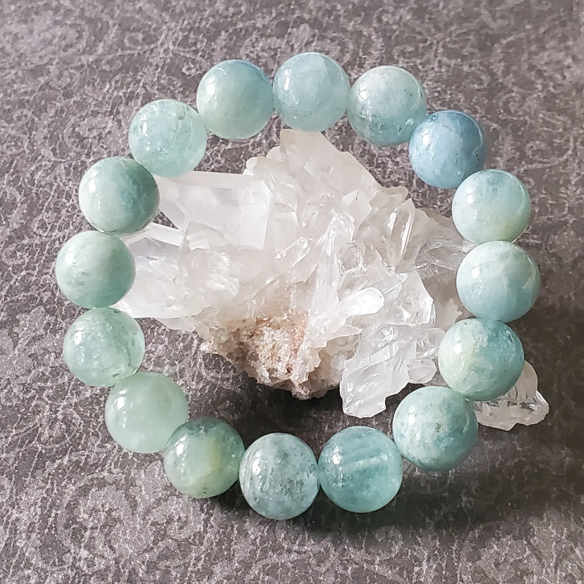 12mm Aquamarine Gemstone Bracelet (photo 6 of 9)