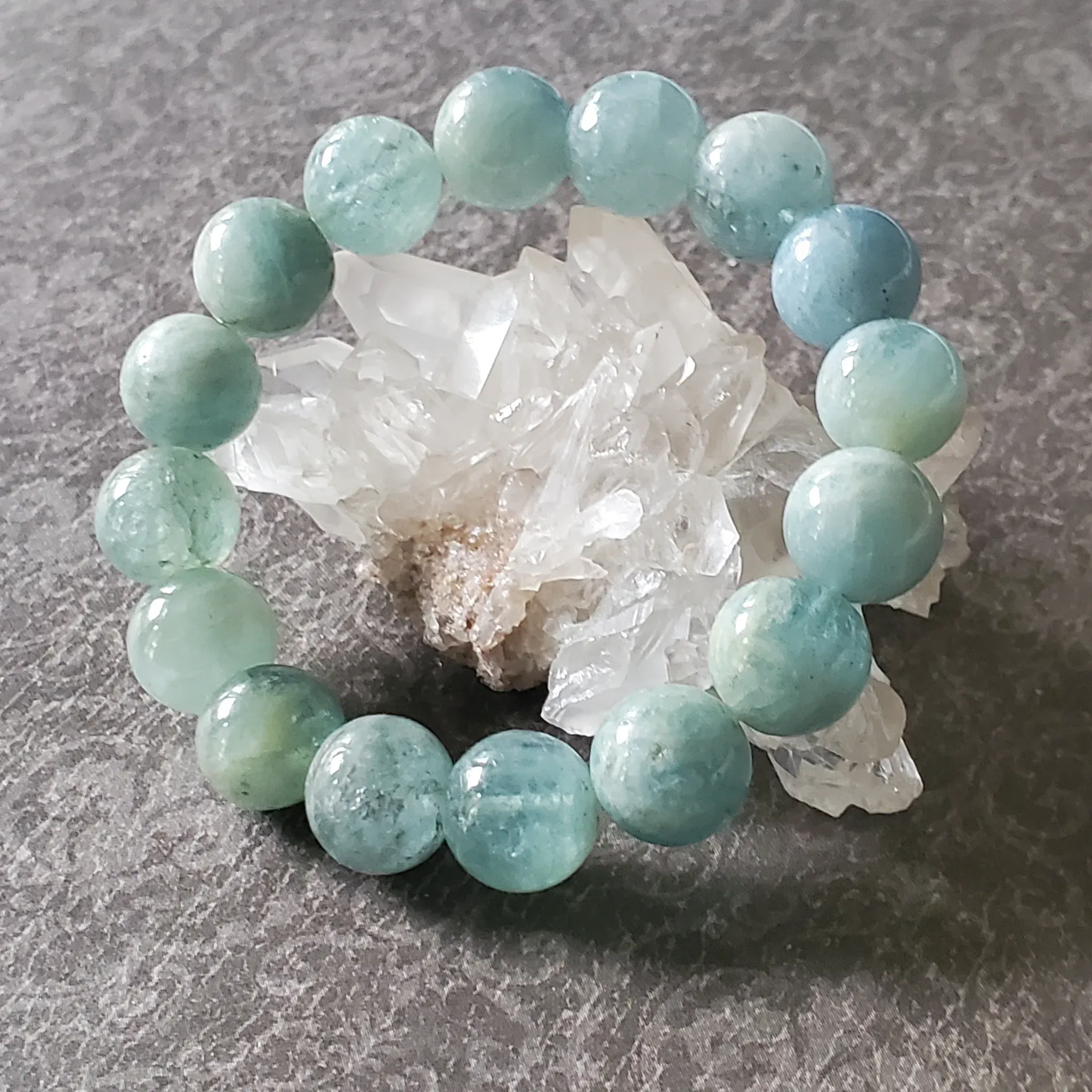 12mm Aquamarine Gemstone Bracelet (photo 5 of 9)