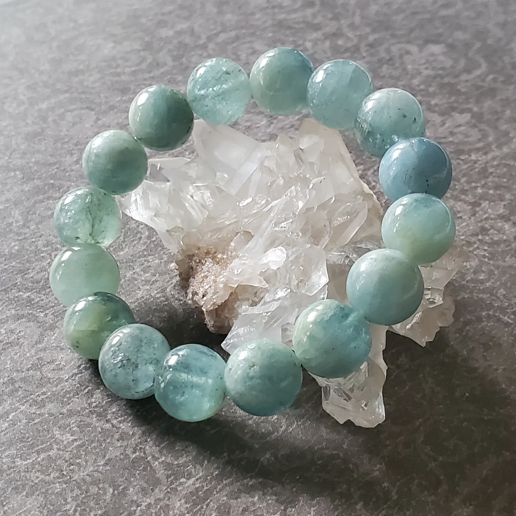 12mm Aquamarine Gemstone Bracelet (photo 4 of 9)