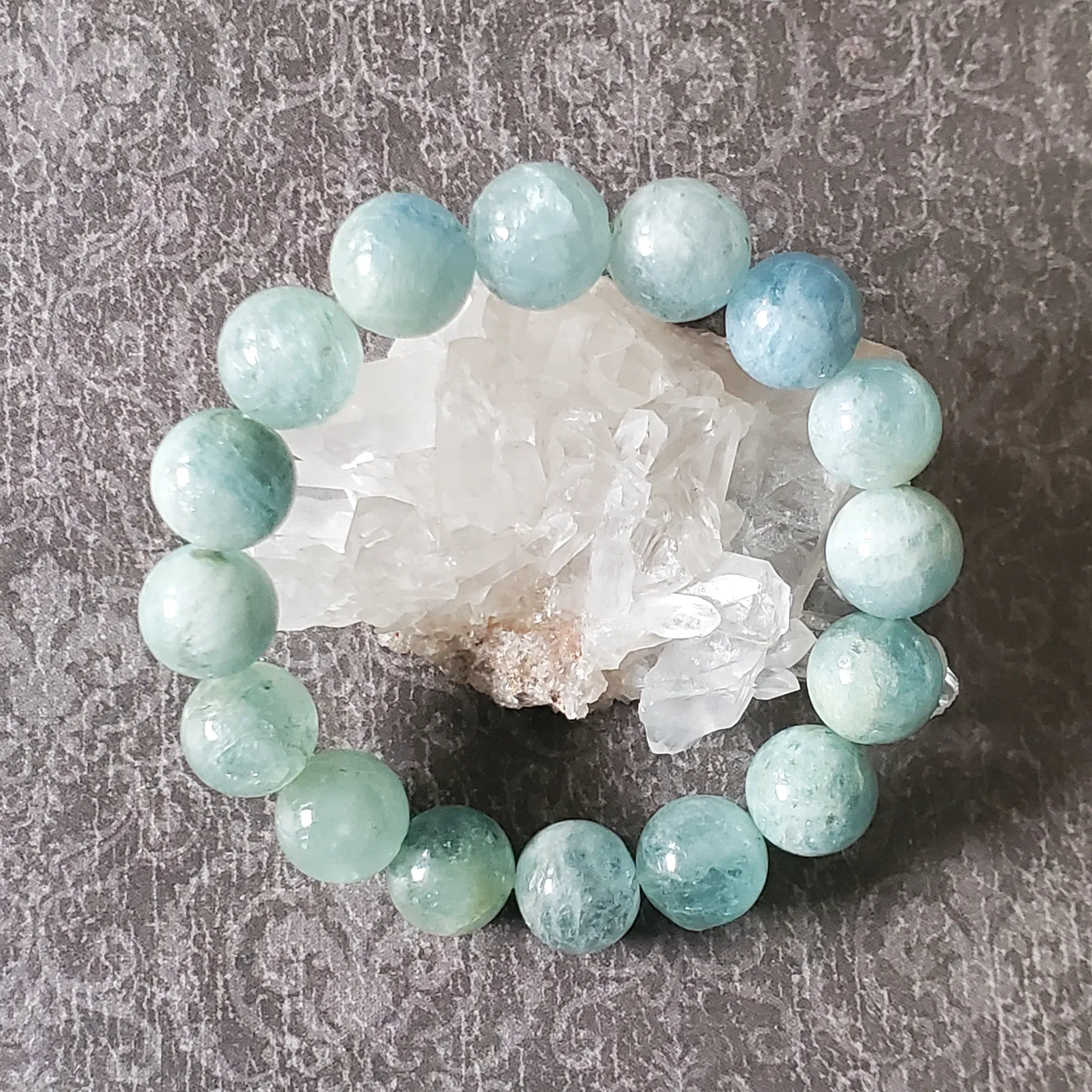 12mm Aquamarine Gemstone Bracelet (photo 3 of 9)