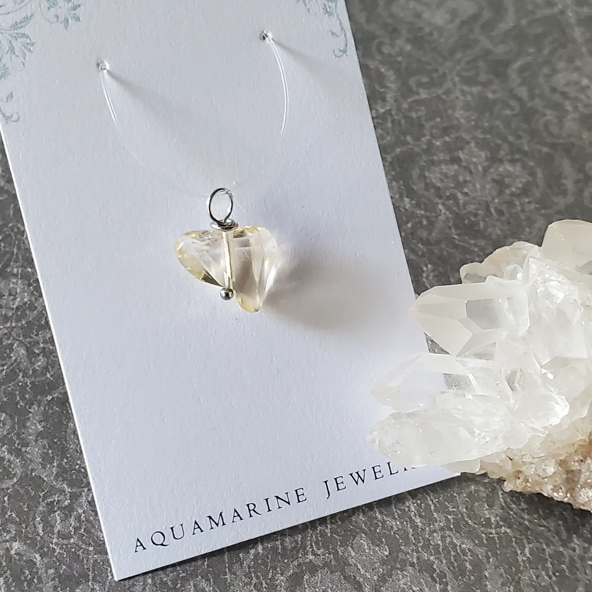 18mm x 14mm x 6mm Citrine Pendant