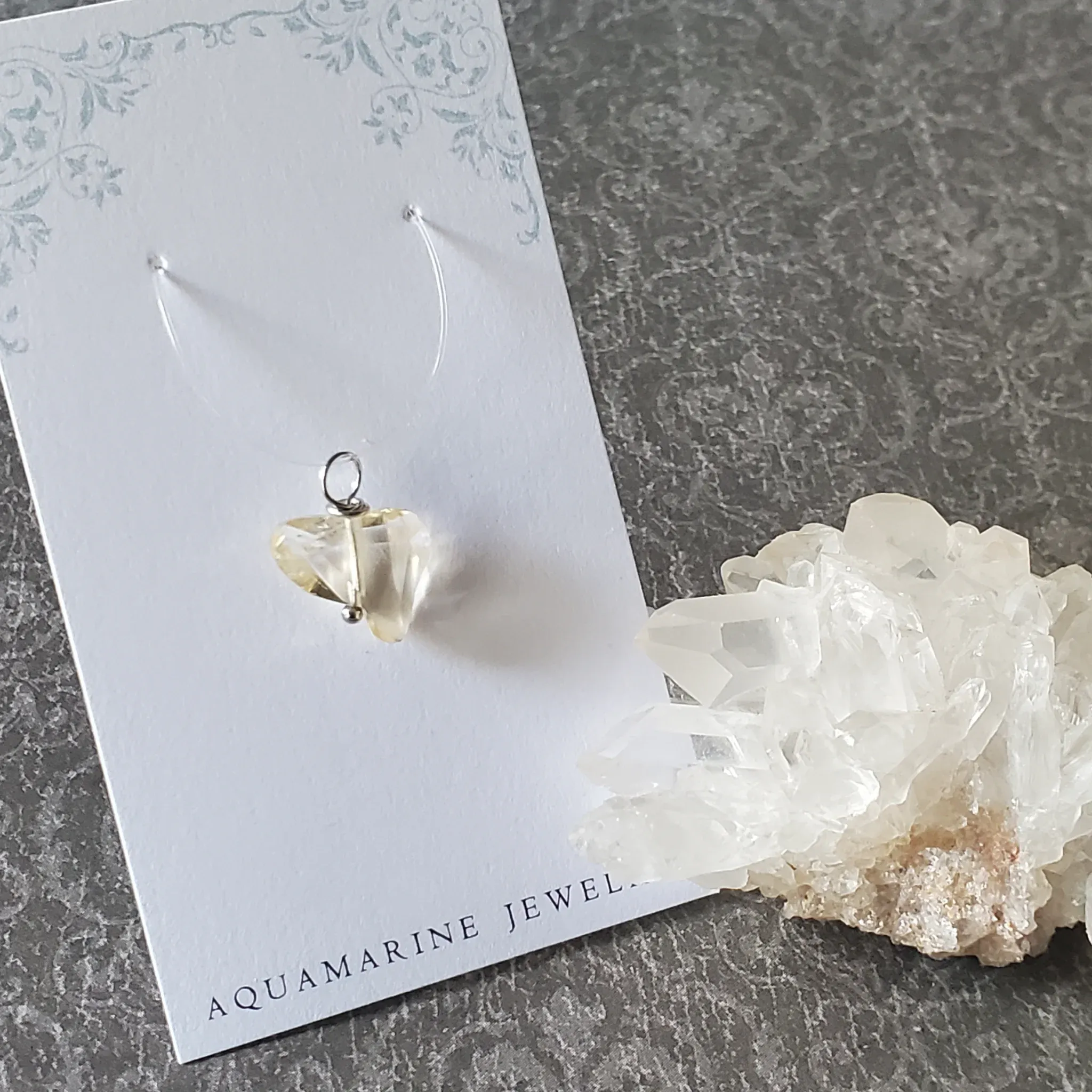 18mm x 14mm x 6mm Citrine Pendant (photo 2 of 10)