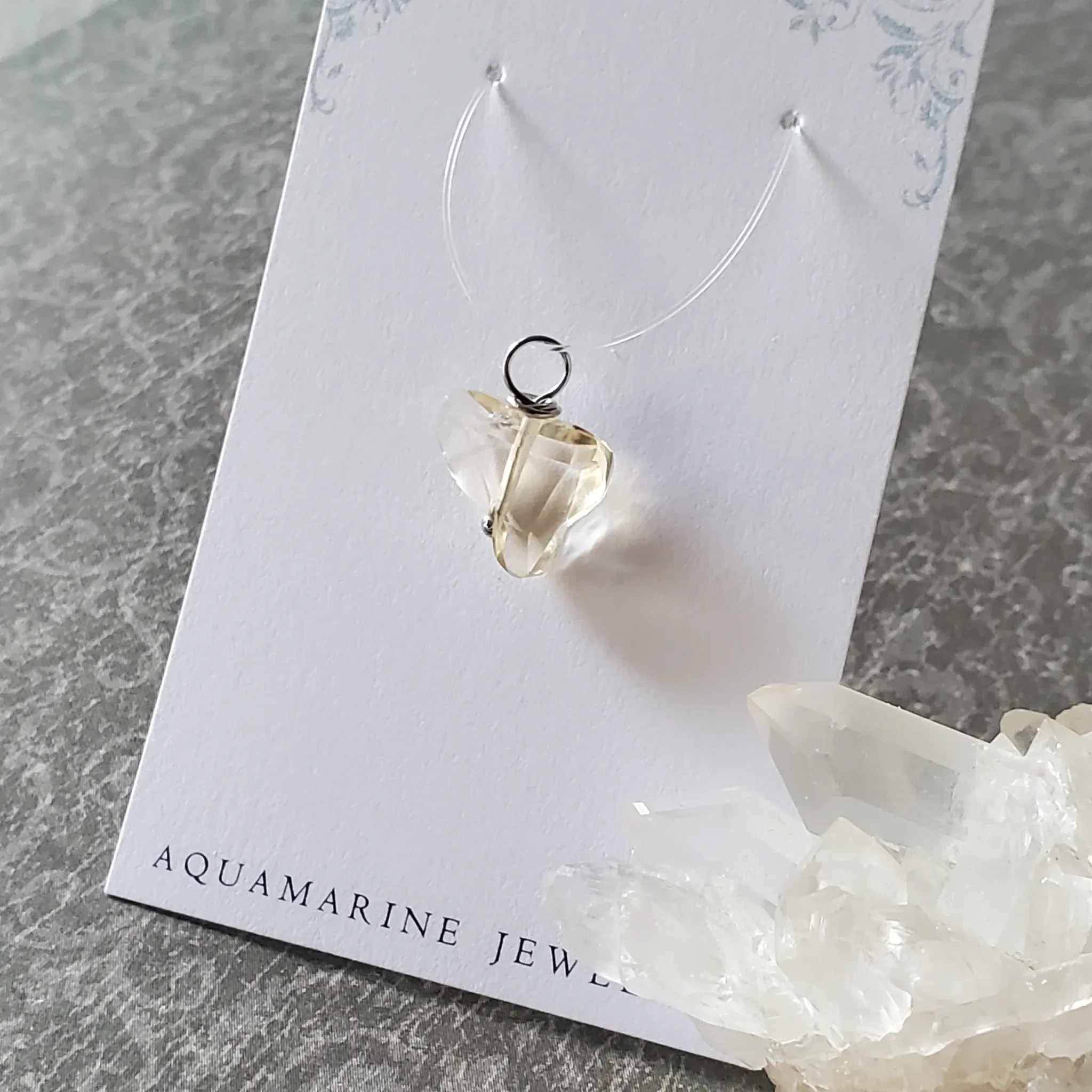 18mm x 14mm x 6mm Citrine Pendant (photo 7 of 10)