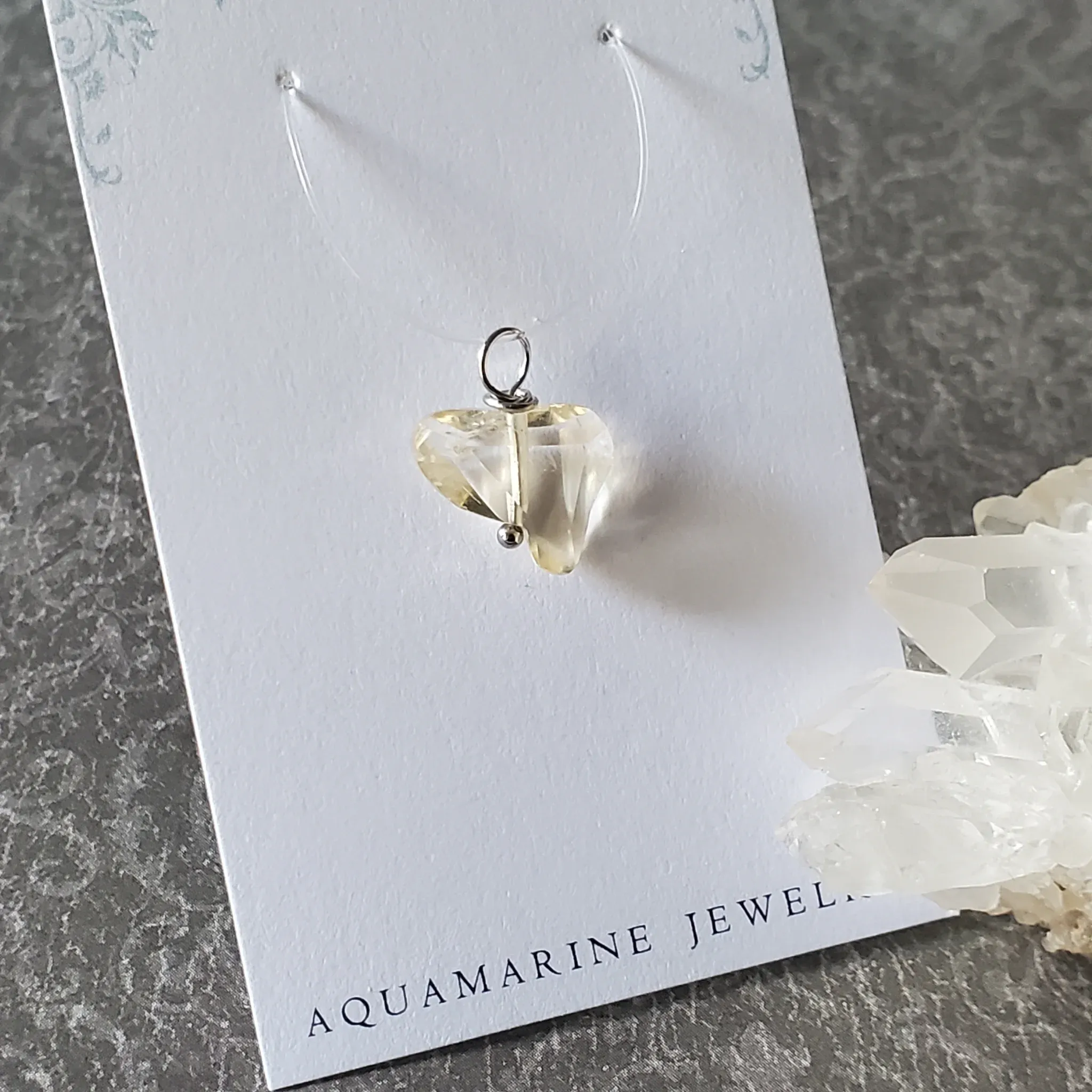 18mm x 14mm x 6mm Citrine Pendant (photo 10 of 10)