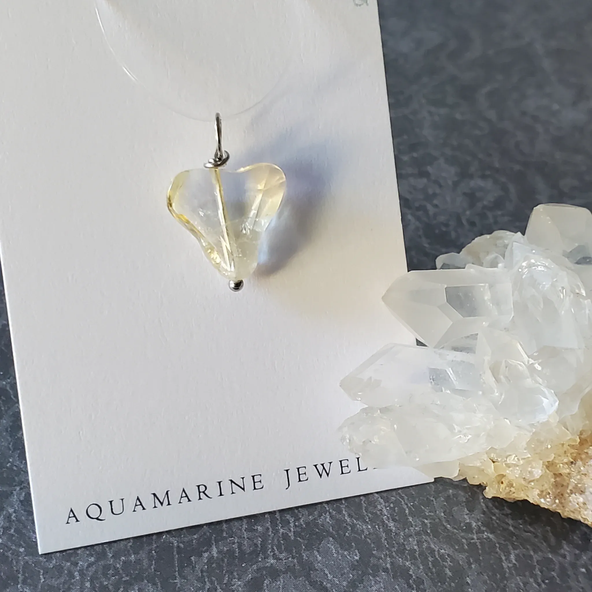 22mm x 15mm x 6mm Citrine Pendant