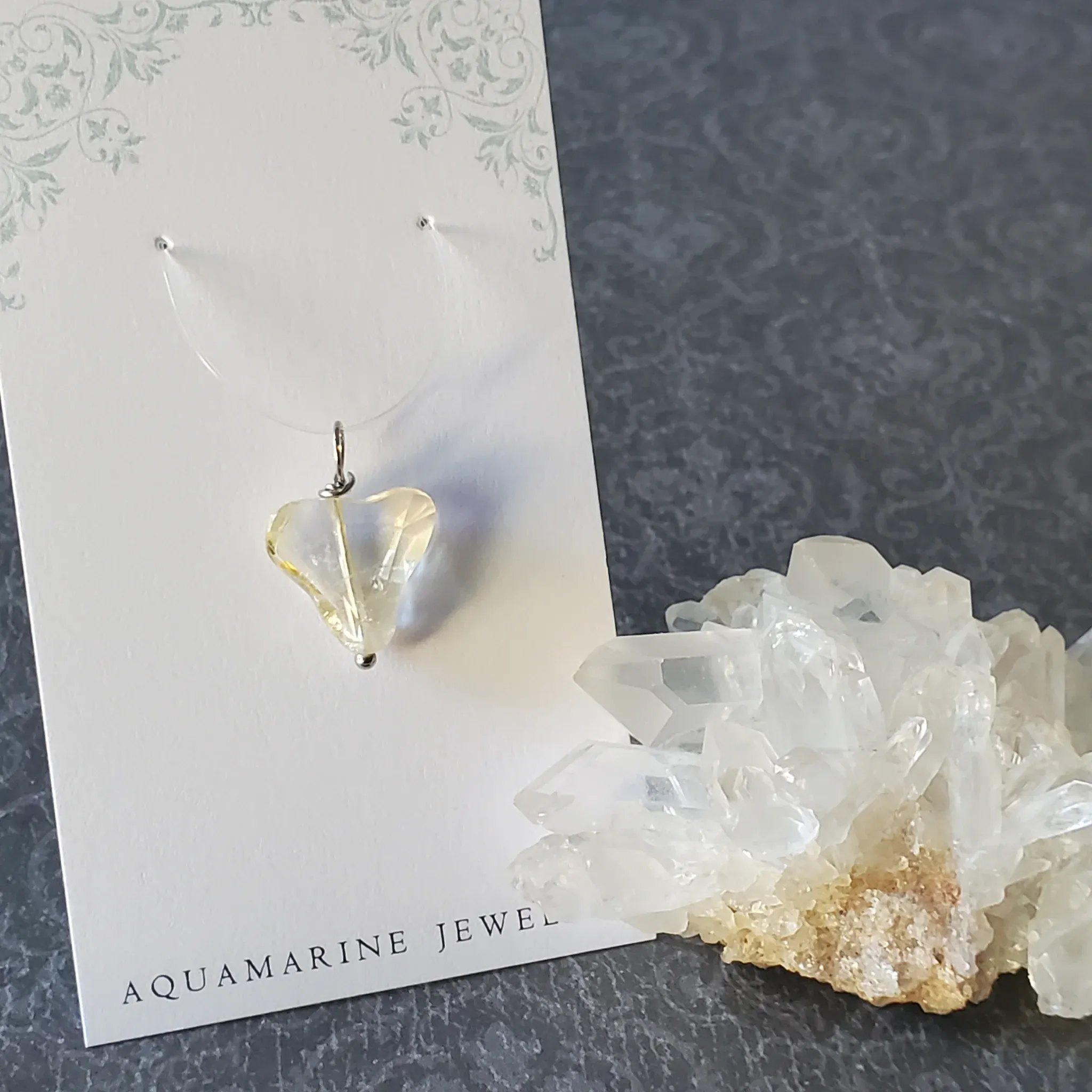 22mm x 15mm x 6mm Citrine Pendant (photo 2 of 10)