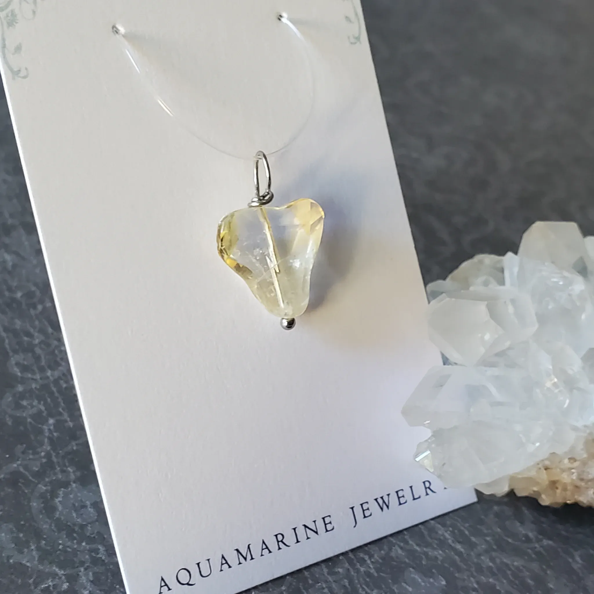 22mm x 15mm x 6mm Citrine Pendant (photo 3 of 10)