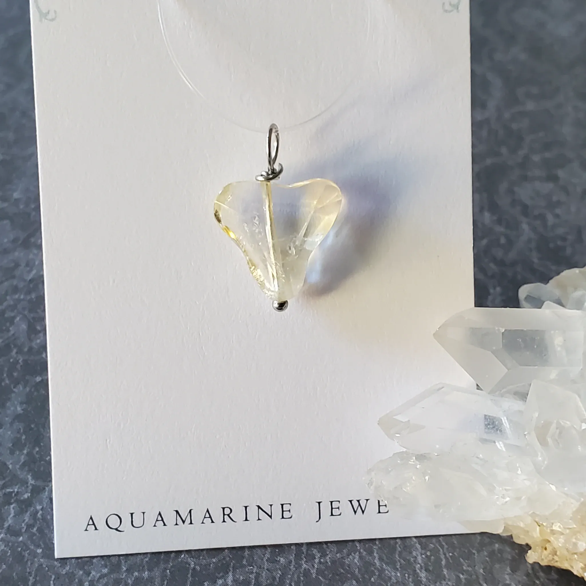 22mm x 15mm x 6mm Citrine Pendant (photo 4 of 10)