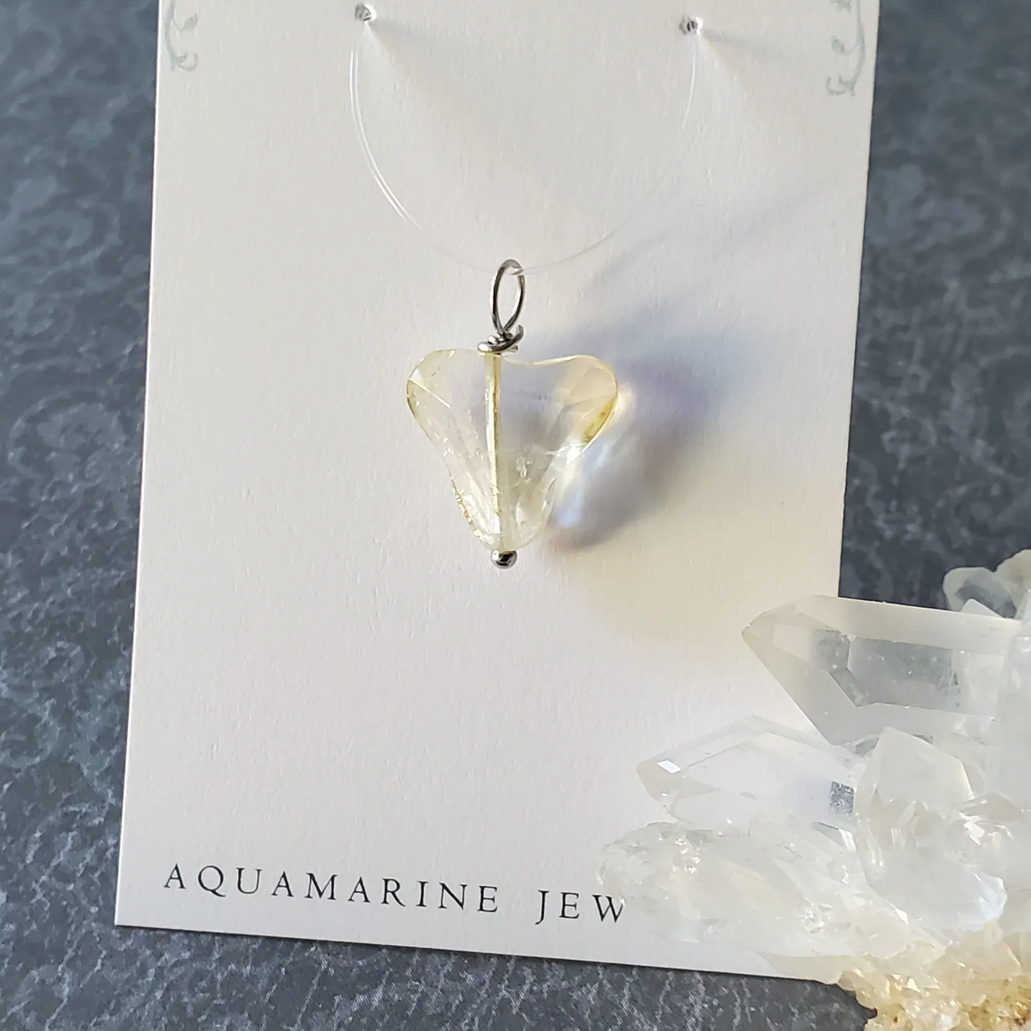 22mm x 15mm x 6mm Citrine Pendant (photo 5 of 10)