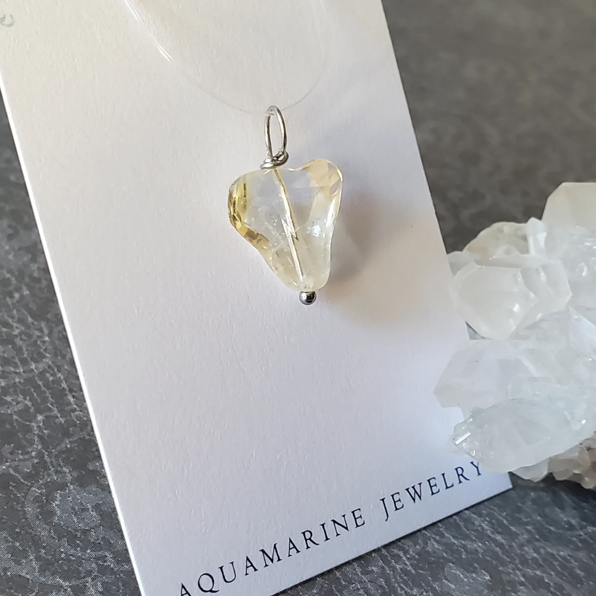 22mm x 15mm x 6mm Citrine Pendant (photo 6 of 10)