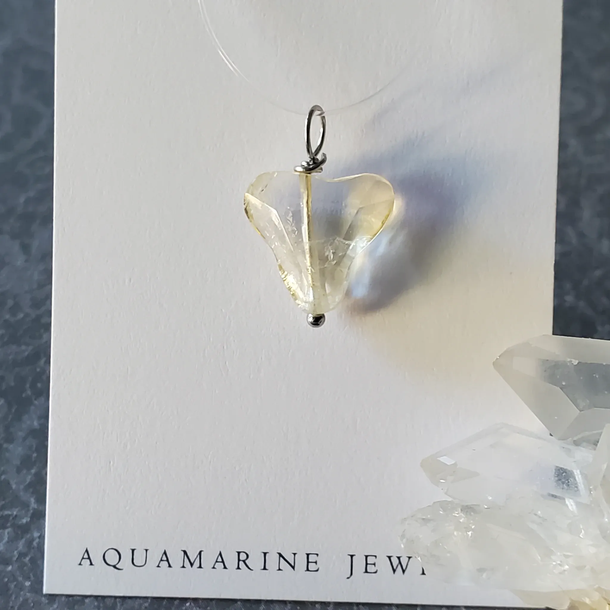 22mm x 15mm x 6mm Citrine Pendant (photo 8 of 10)