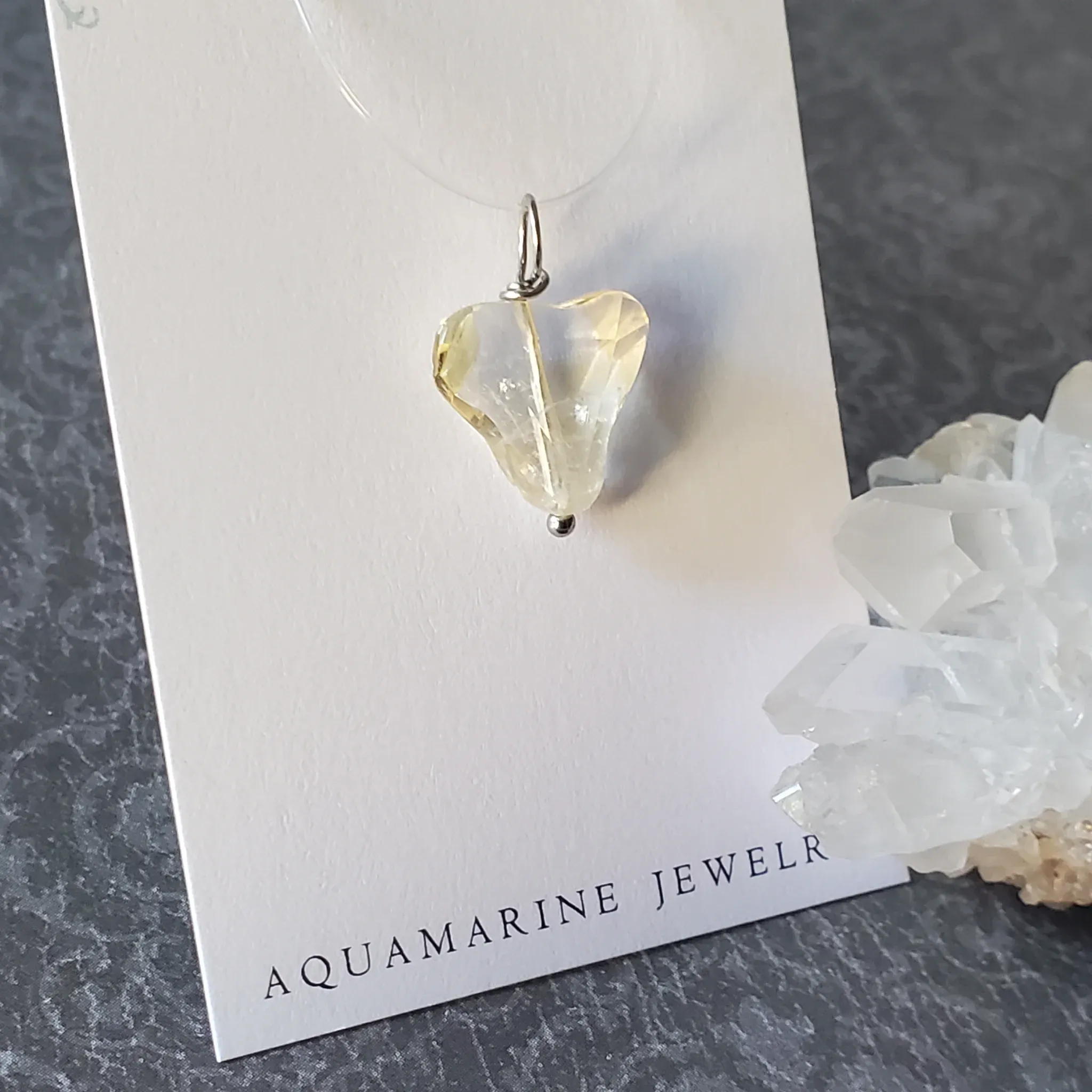 22mm x 15mm x 6mm Citrine Pendant (photo 10 of 10)