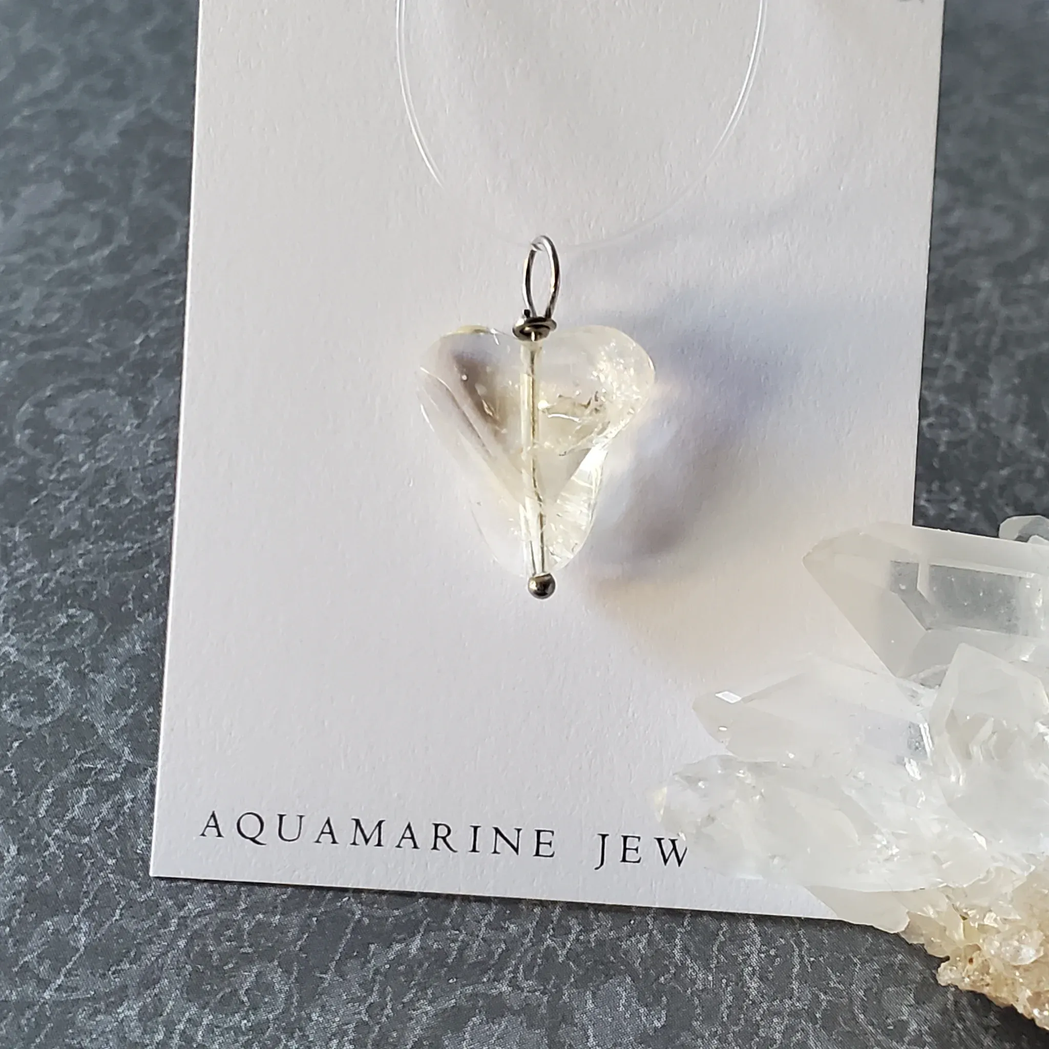 24mm x 16mm x 6mm Citrine Pendant (photo 6 of 10)