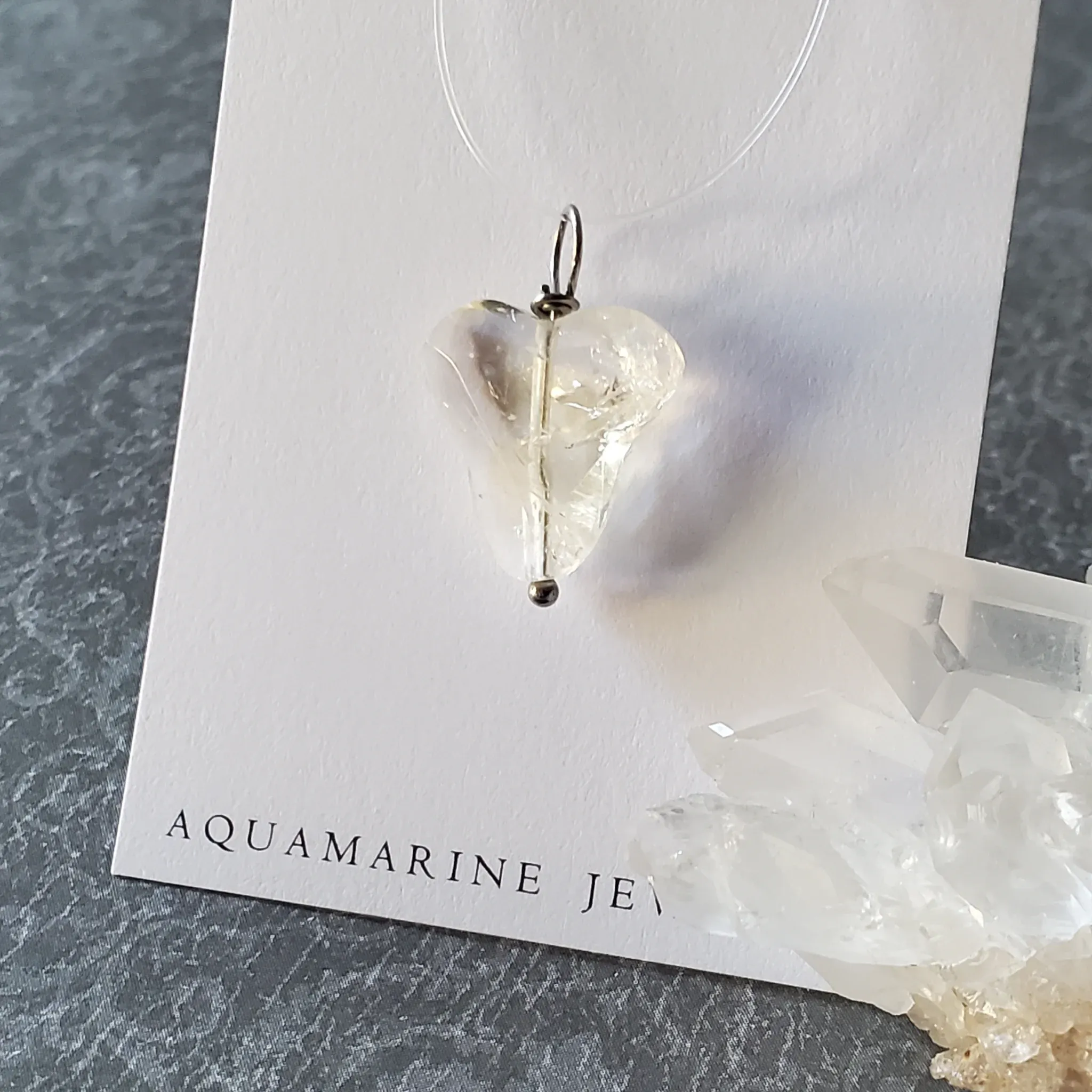24mm x 16mm x 6mm Citrine Pendant (photo 7 of 10)