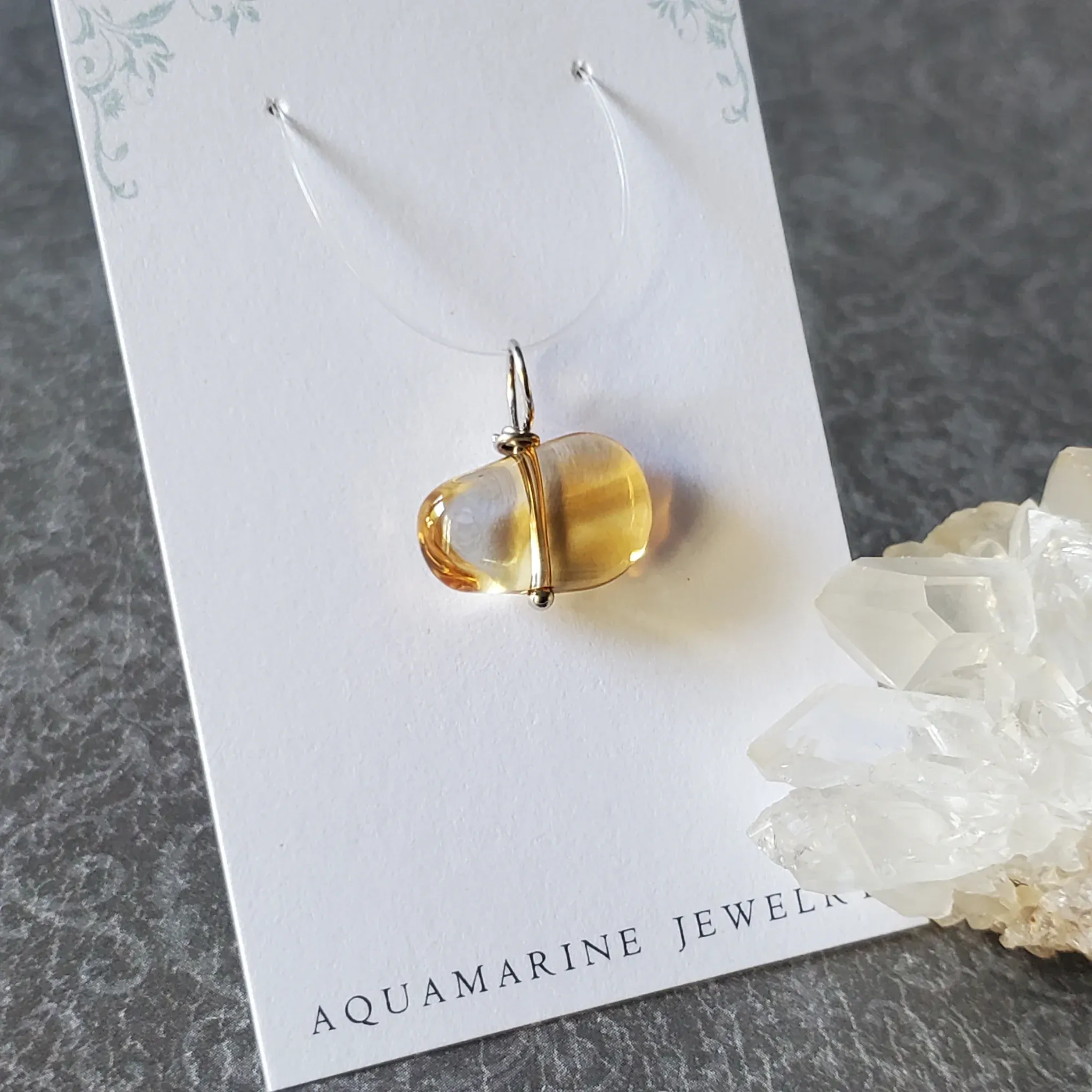 19mm x 18mm x 6.5mm Citrine Pendant (photo 9 of 12)