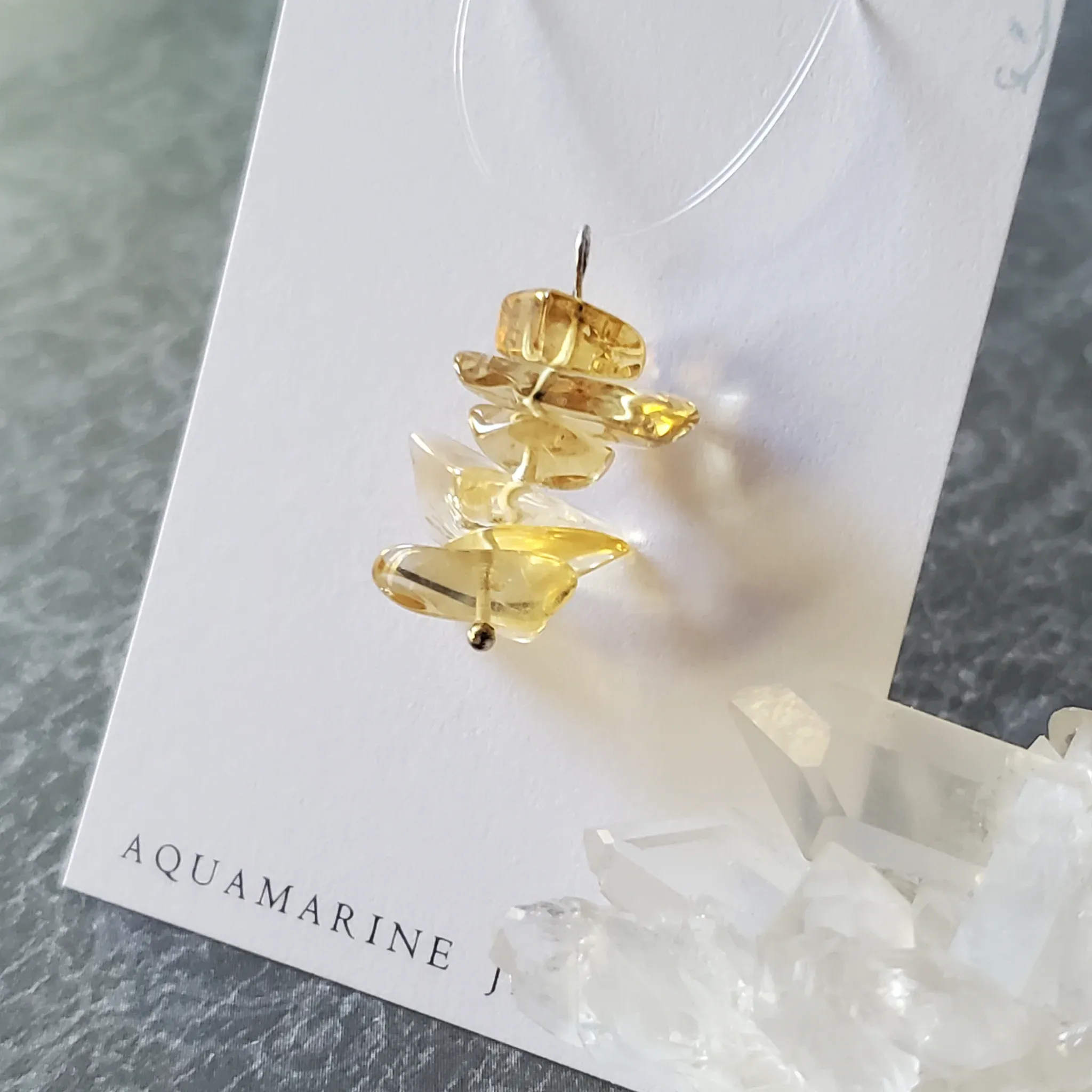 26mm x 16mm x 8mm Citrine Pendant (photo 8 of 10)
