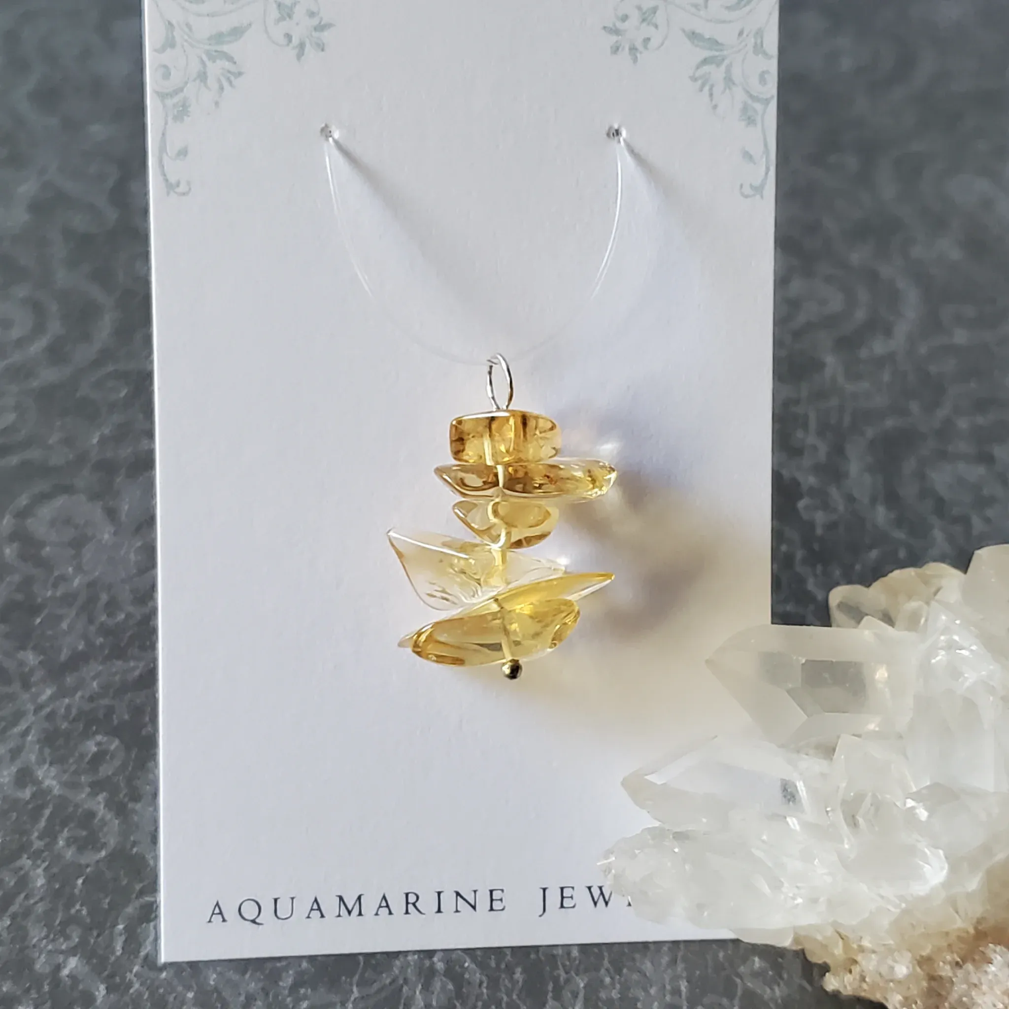 26mm x 16mm x 8mm Citrine Pendant (photo 10 of 10)