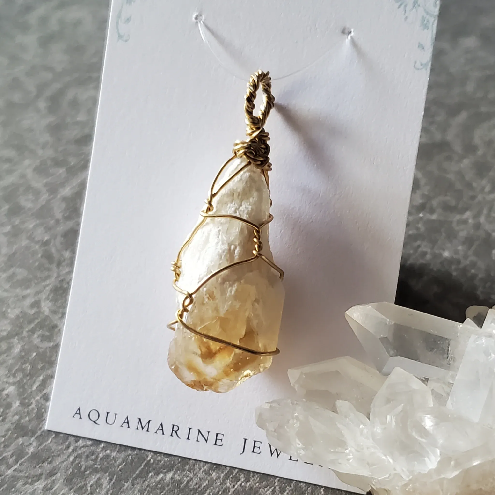 47mm x 19mm x 14mm Citrine Pendant (photo 8 of 10)