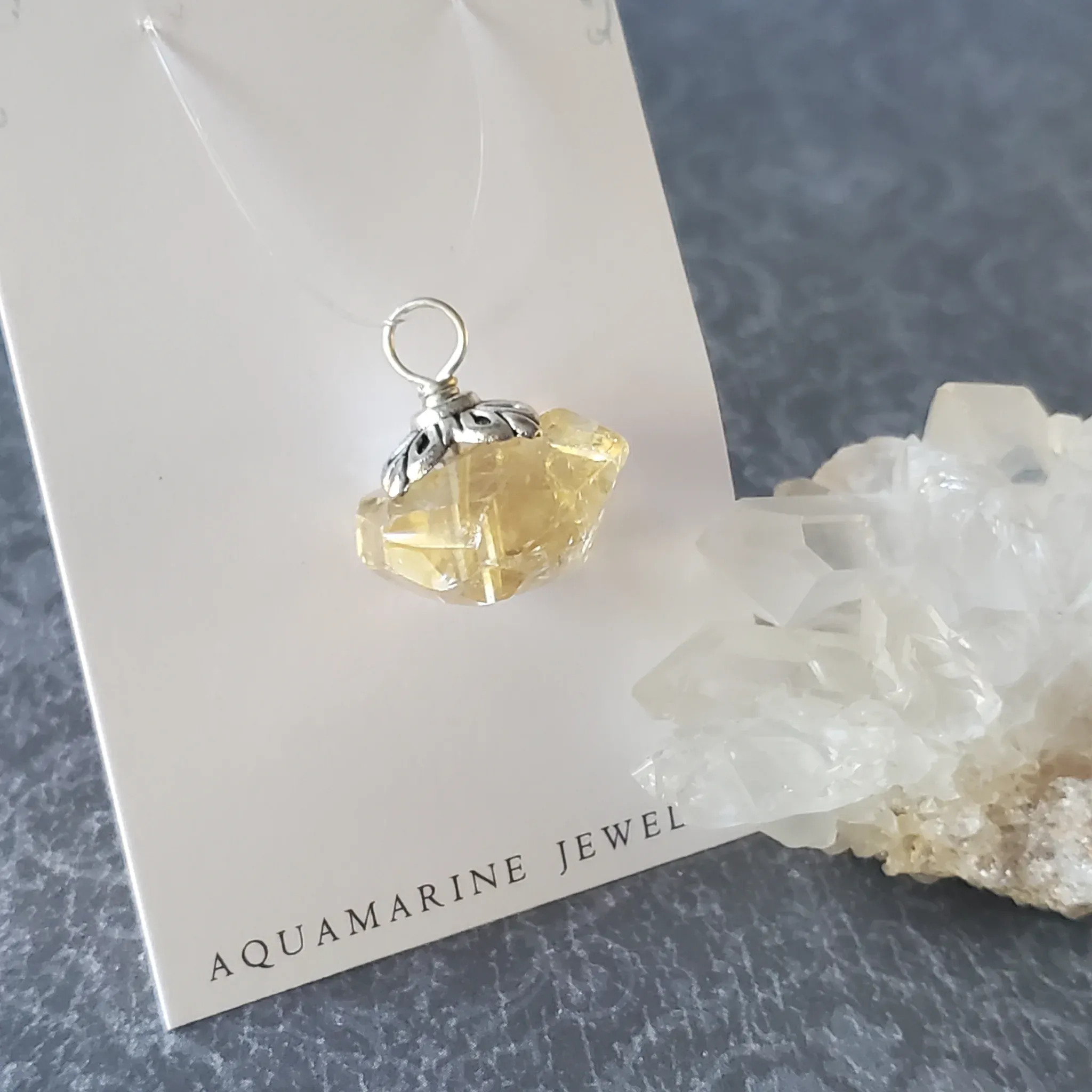 21mm x 19mm x 15mm Citrine Pendant
