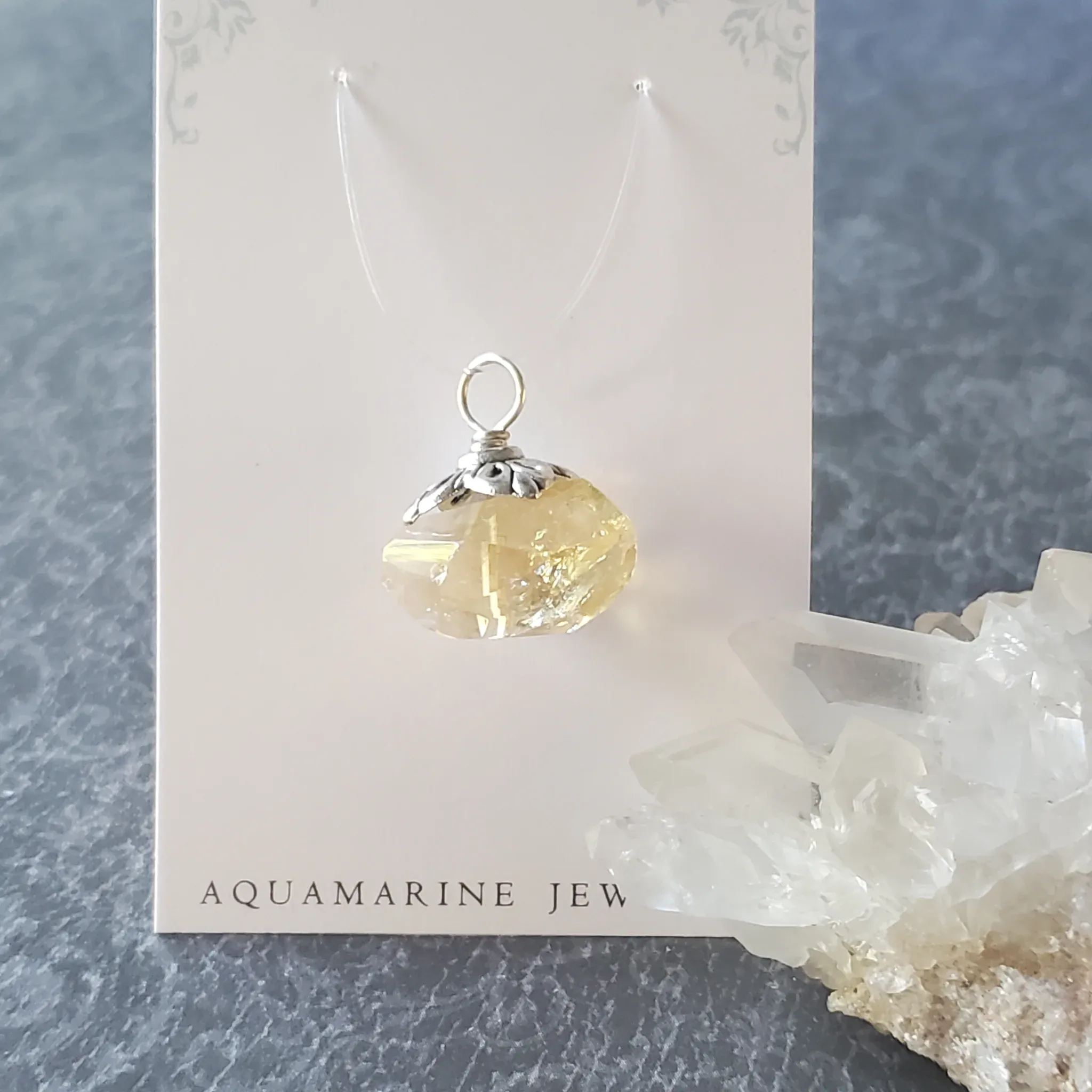 21mm x 19mm x 15mm Citrine Pendant (photo 6 of 10)