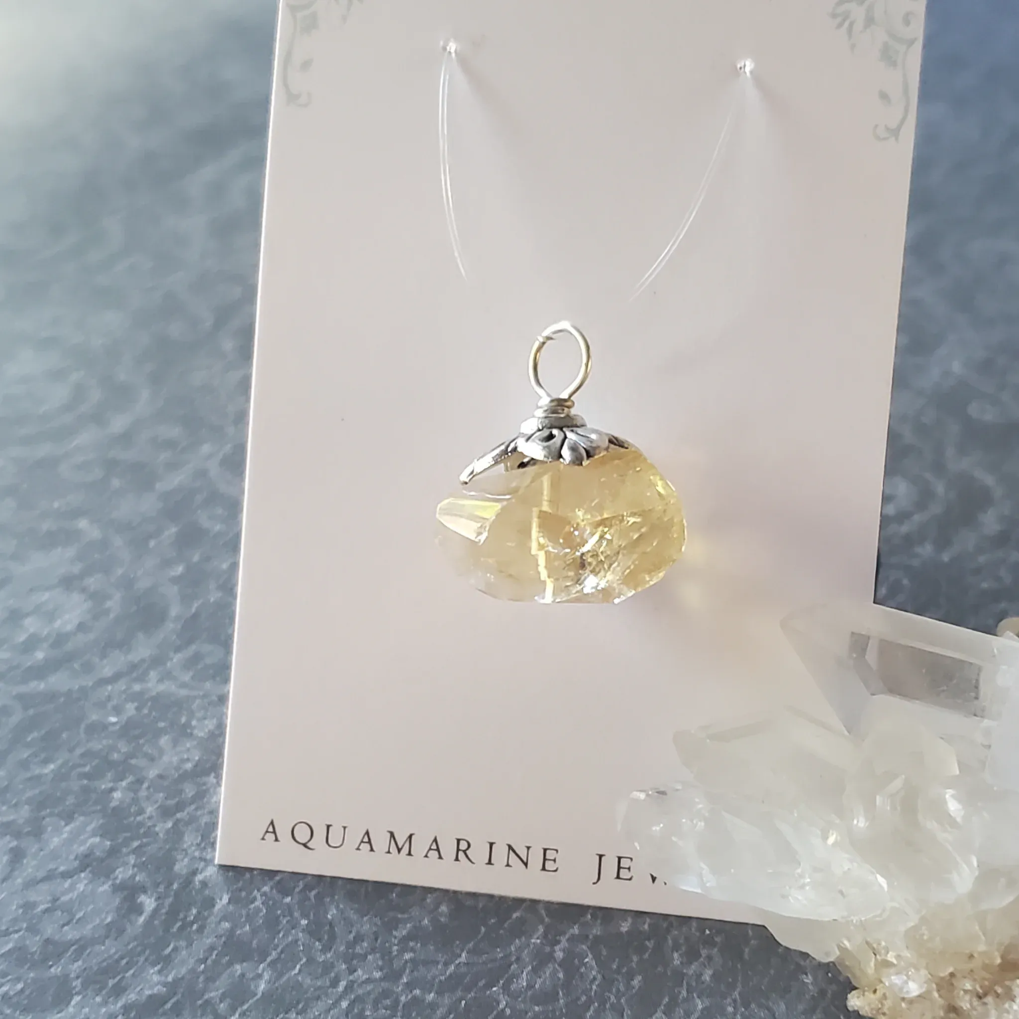 21mm x 19mm x 15mm Citrine Pendant (photo 7 of 10)