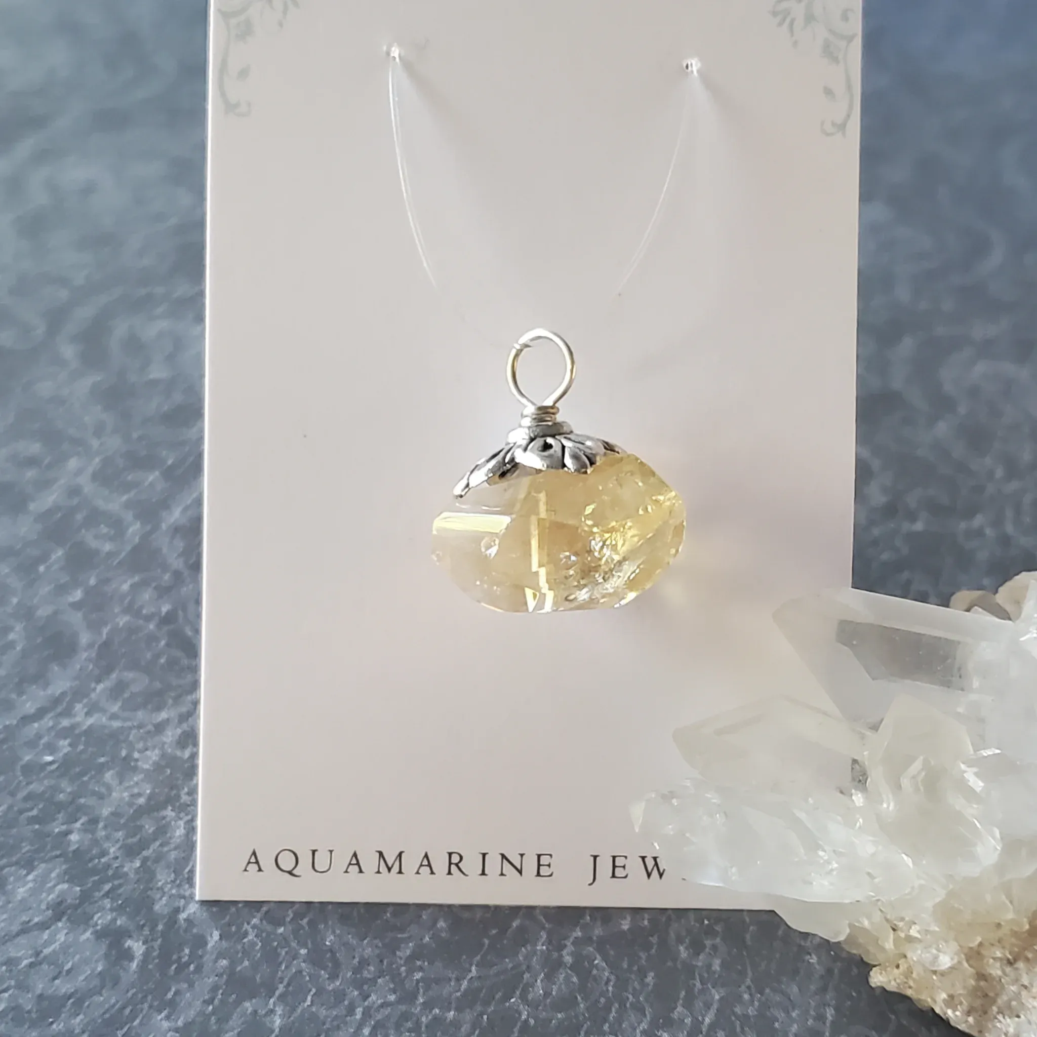 21mm x 19mm x 15mm Citrine Pendant (photo 8 of 10)