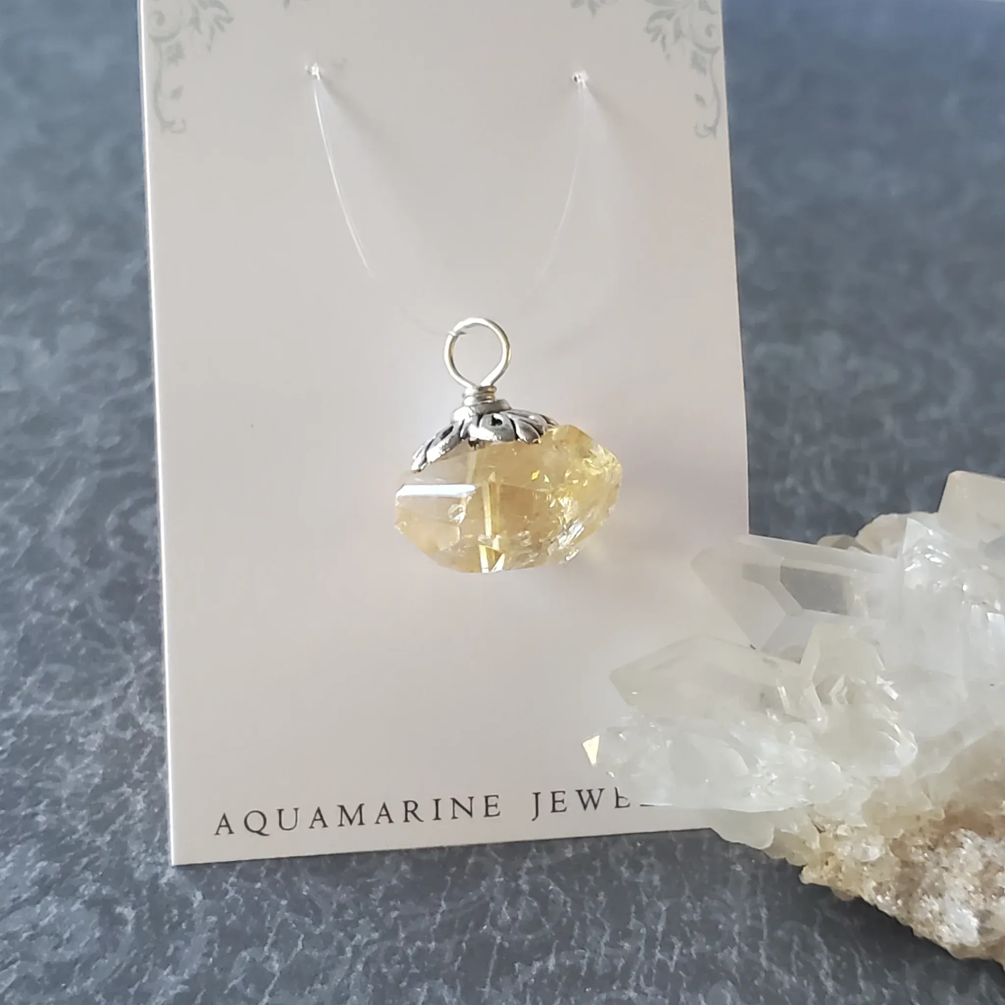 21mm x 19mm x 15mm Citrine Pendant (photo 9 of 10)