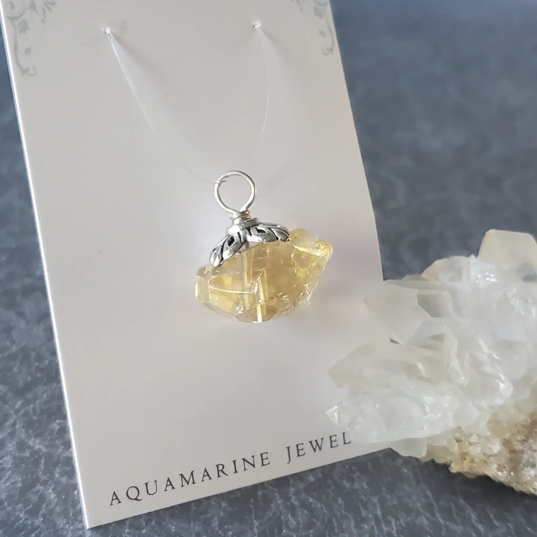 21mm x 19mm x 15mm Citrine Pendant (photo 10 of 10)
