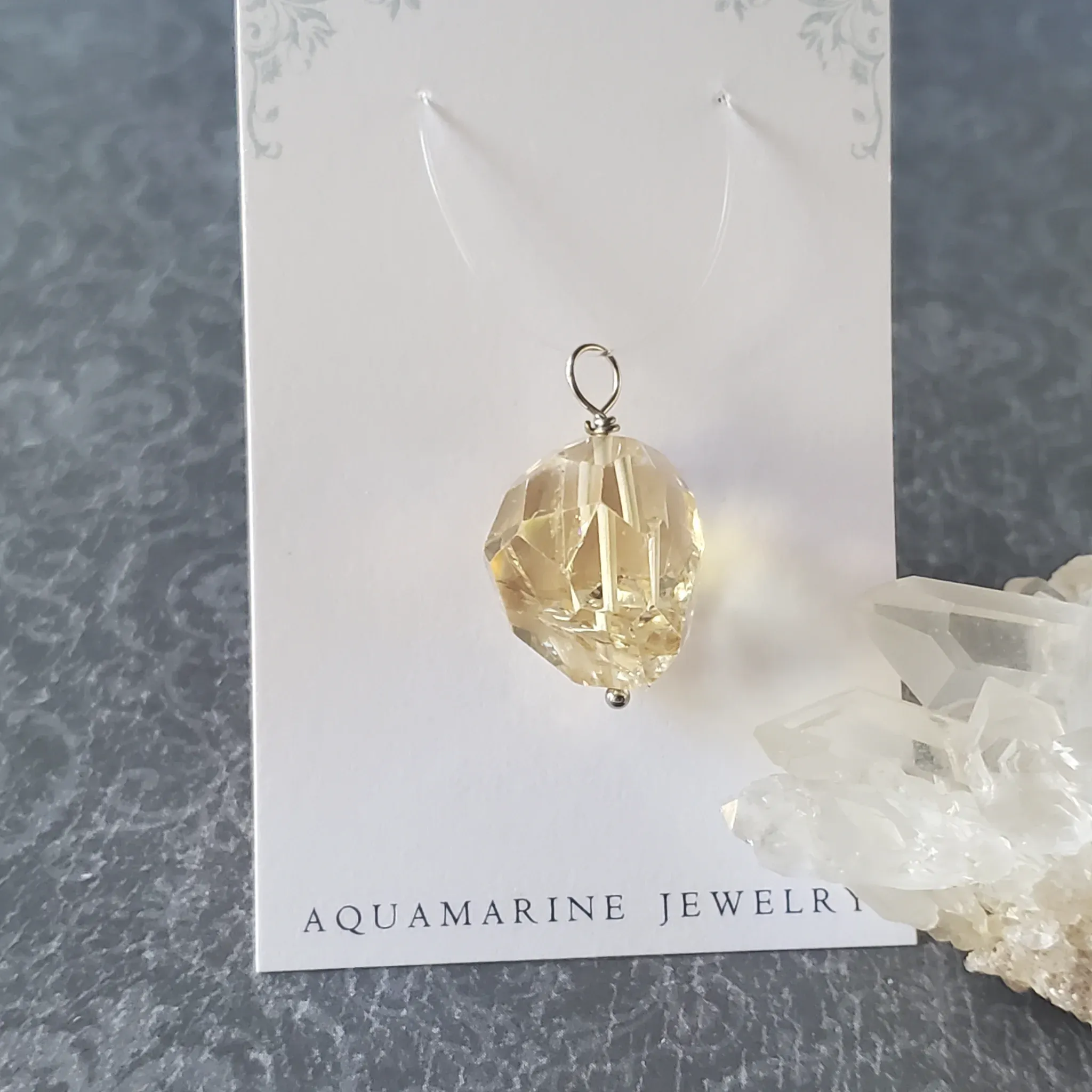 27mm x 16mm x 15mm Citrine Pendant (photo 6 of 12)